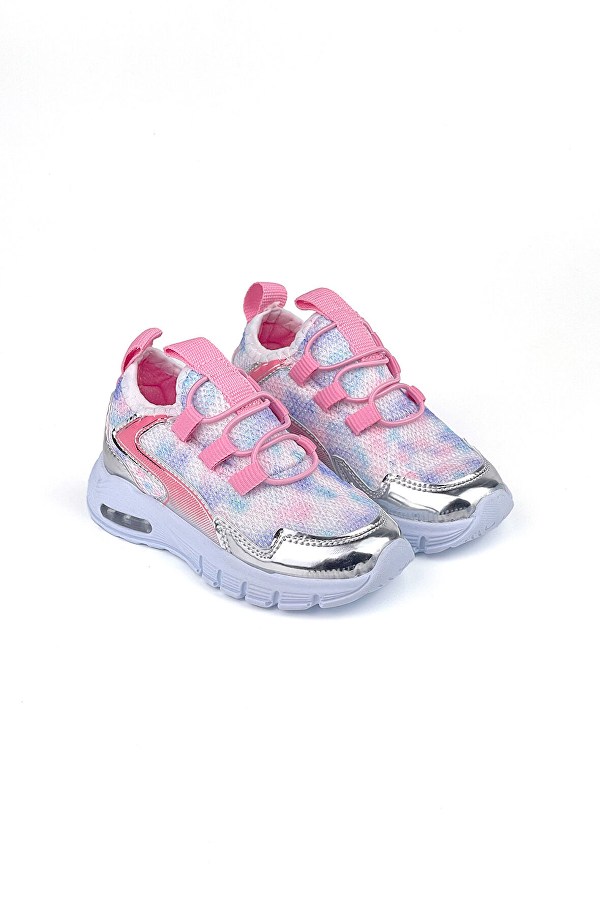 Kız Bebe Pembe Işıklı Bağcıksız Rahat Kalıp Sneaker Spor Ayakkabı