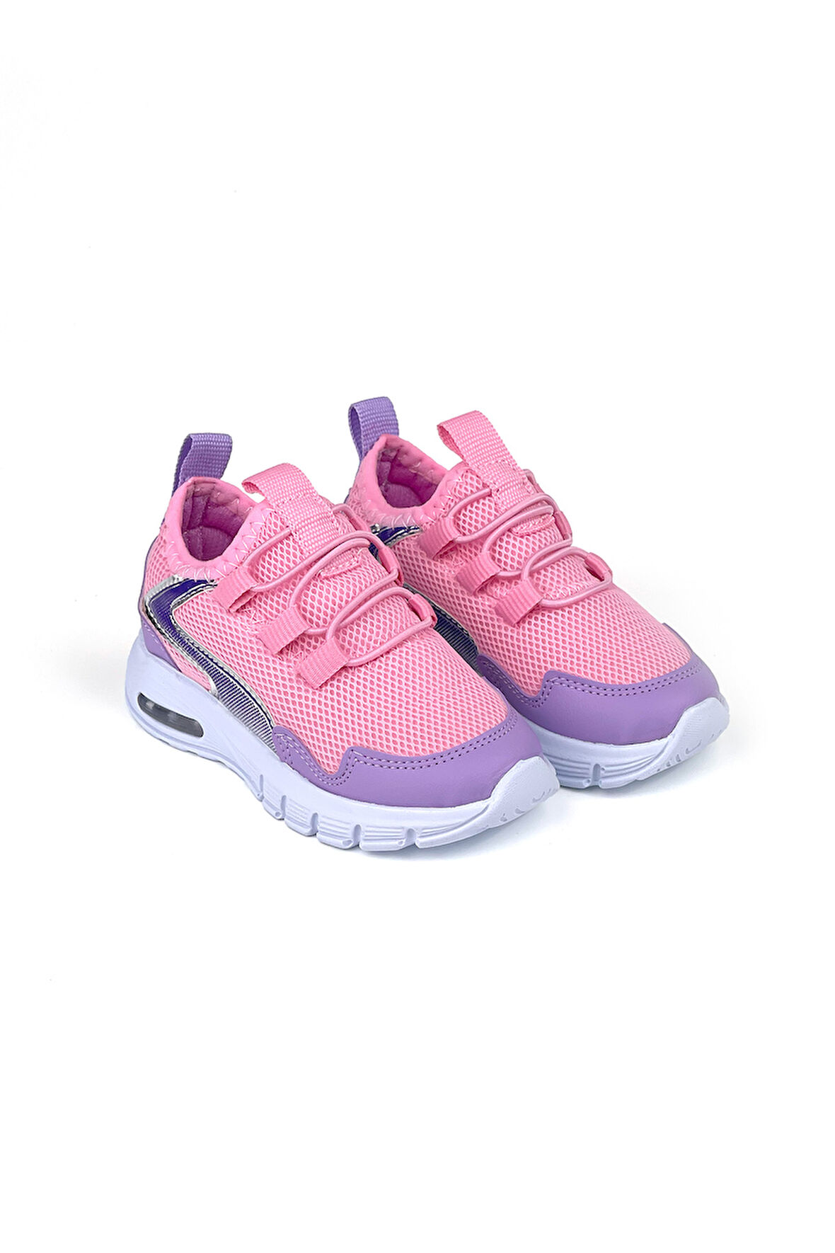 Kız Bebe Lila Işıklı Bağcıksız Rahat Kalıp Sneaker Spor Ayakkabı