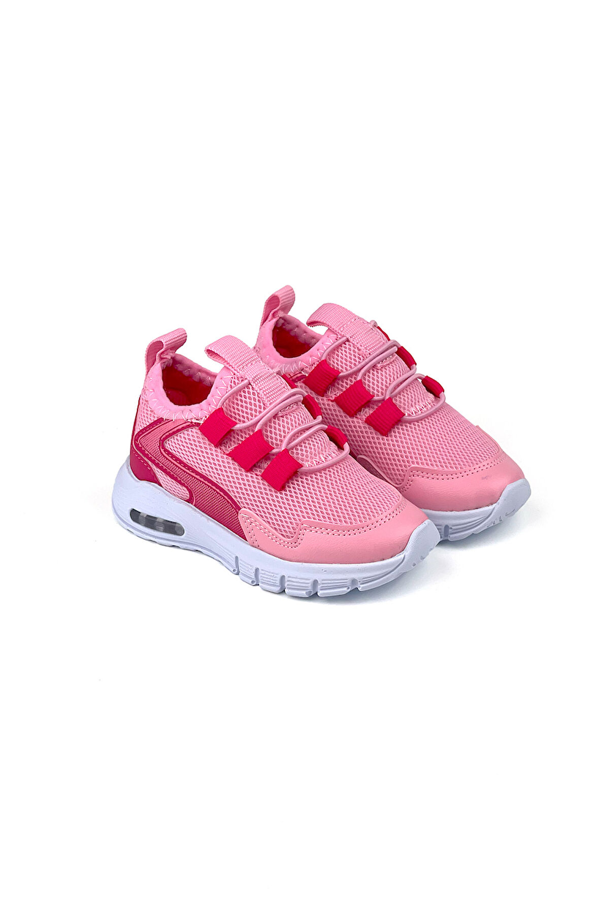 Kız Bebe Çocuk Fuşya Işıklı Bağcıksız Rahat Kalıp Sneaker Spor Ayakkabı