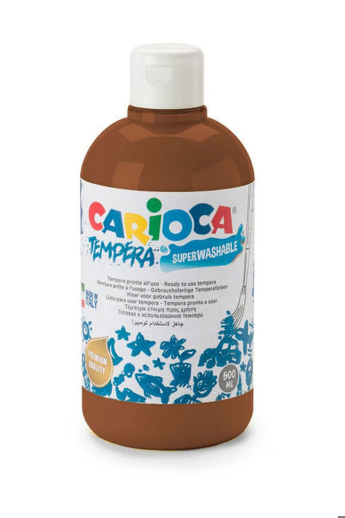 Carioca Tempera Yıkanabilir Poster Boya 500 Ml. Kahverengi