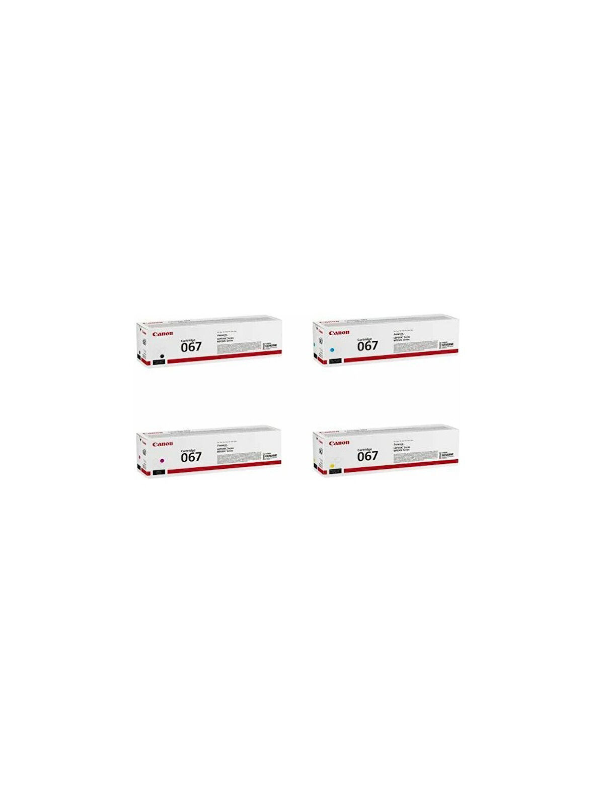 Canon CRG-067 i-Sensys MF-655Cx BK-C-Y-M 4 Renk Orjinal Toner Takımı 