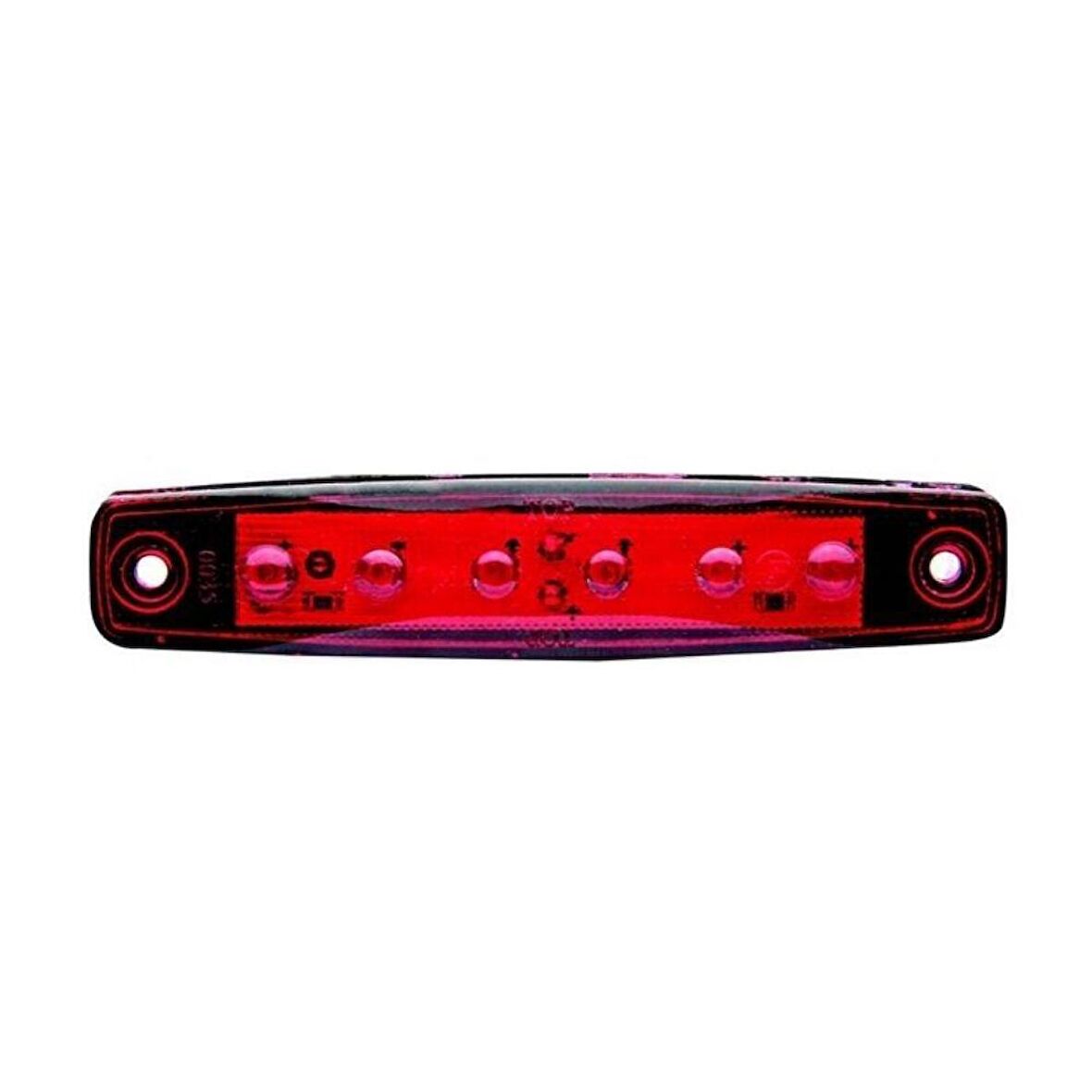 Carmind 6 Led Parmak Lamba Kırmızı 12-24V (1 Adet)