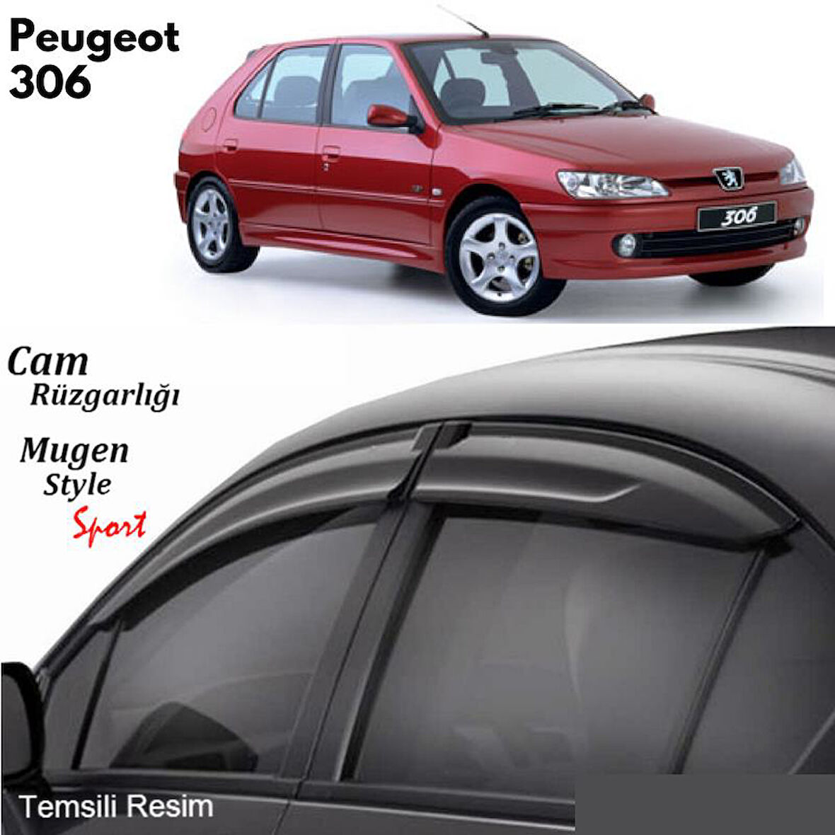 Peugeot 306 Mugen Cam Rüzgarlığı 1993-2002