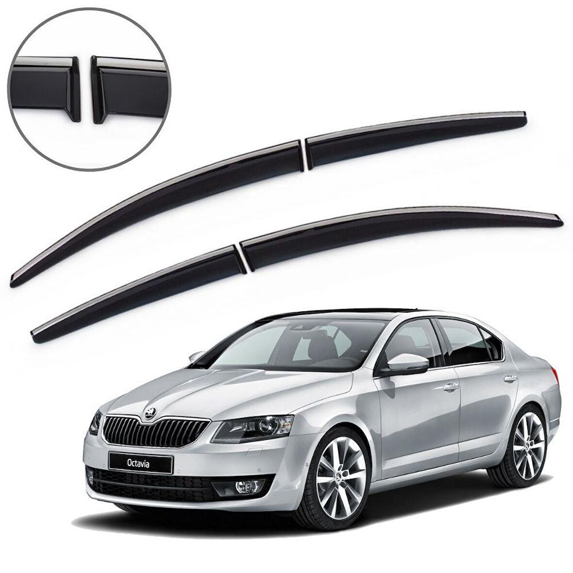 Skoda Octavia Krom Çıtalı Cam Rüzgarlığı 2013-2019