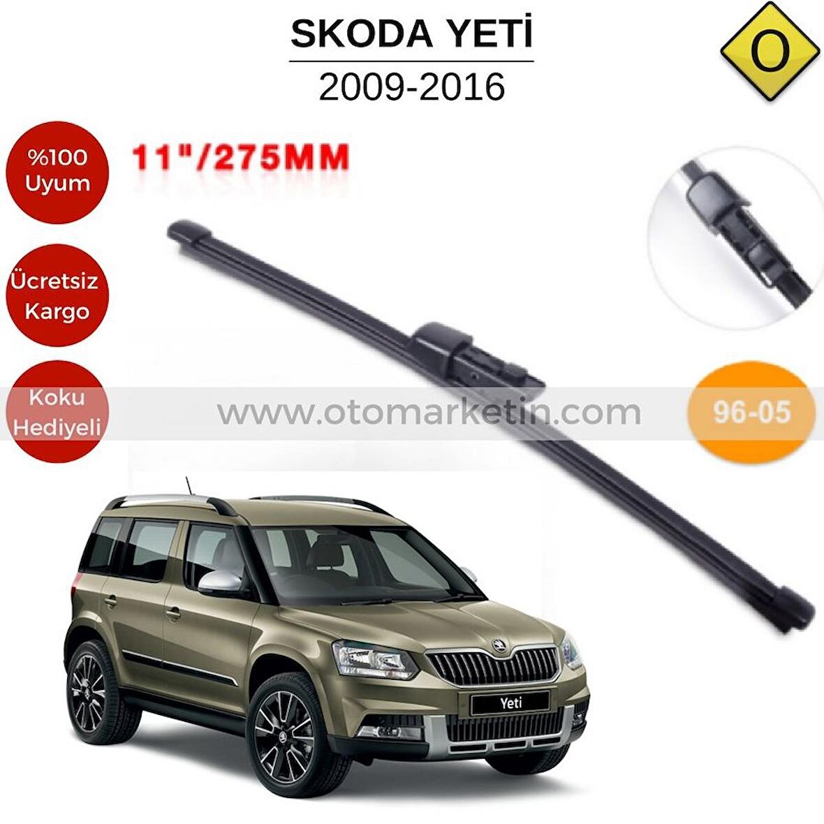 Skoda Yeti Arka Silecek 2009-2016(MTM96-05)