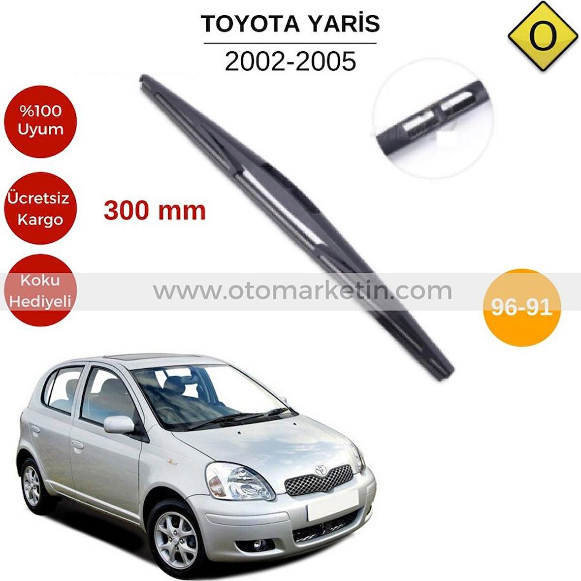 Toyota Yaris Arka Silecek 2002-2005(MTM96-91)