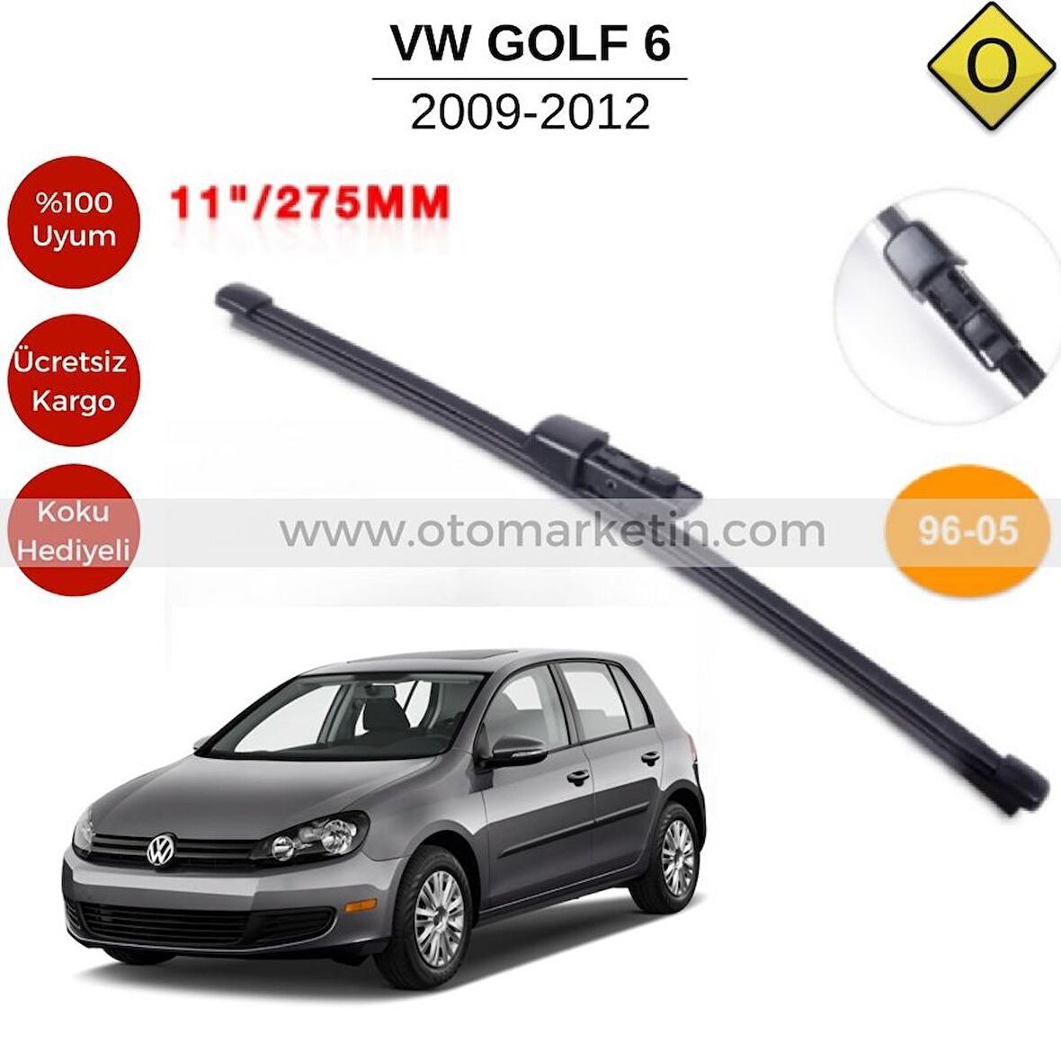 Vw Golf 6 Arka Silecek 2009-2012(MTM96-05)