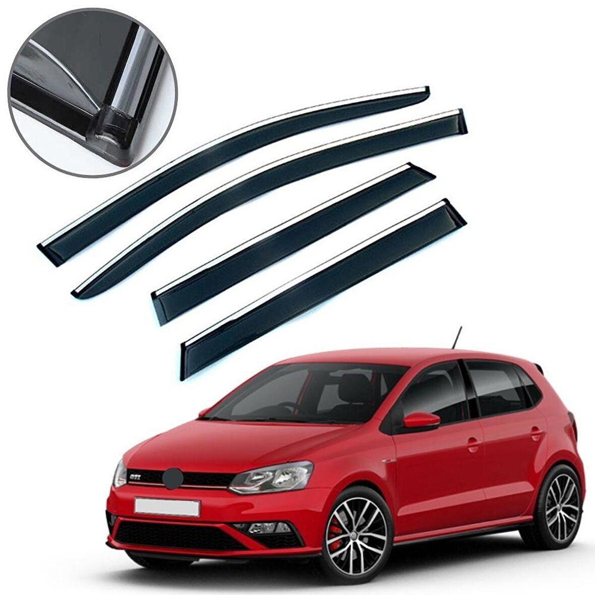 Volkswagen Polo Krom Çıtalı Cam Rüzgarlığı 2011-2017