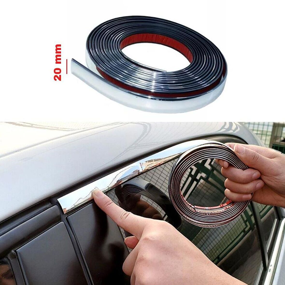 Carmind 20mm Dekoratif Nikelajlı Şerit Çıta 2 metre