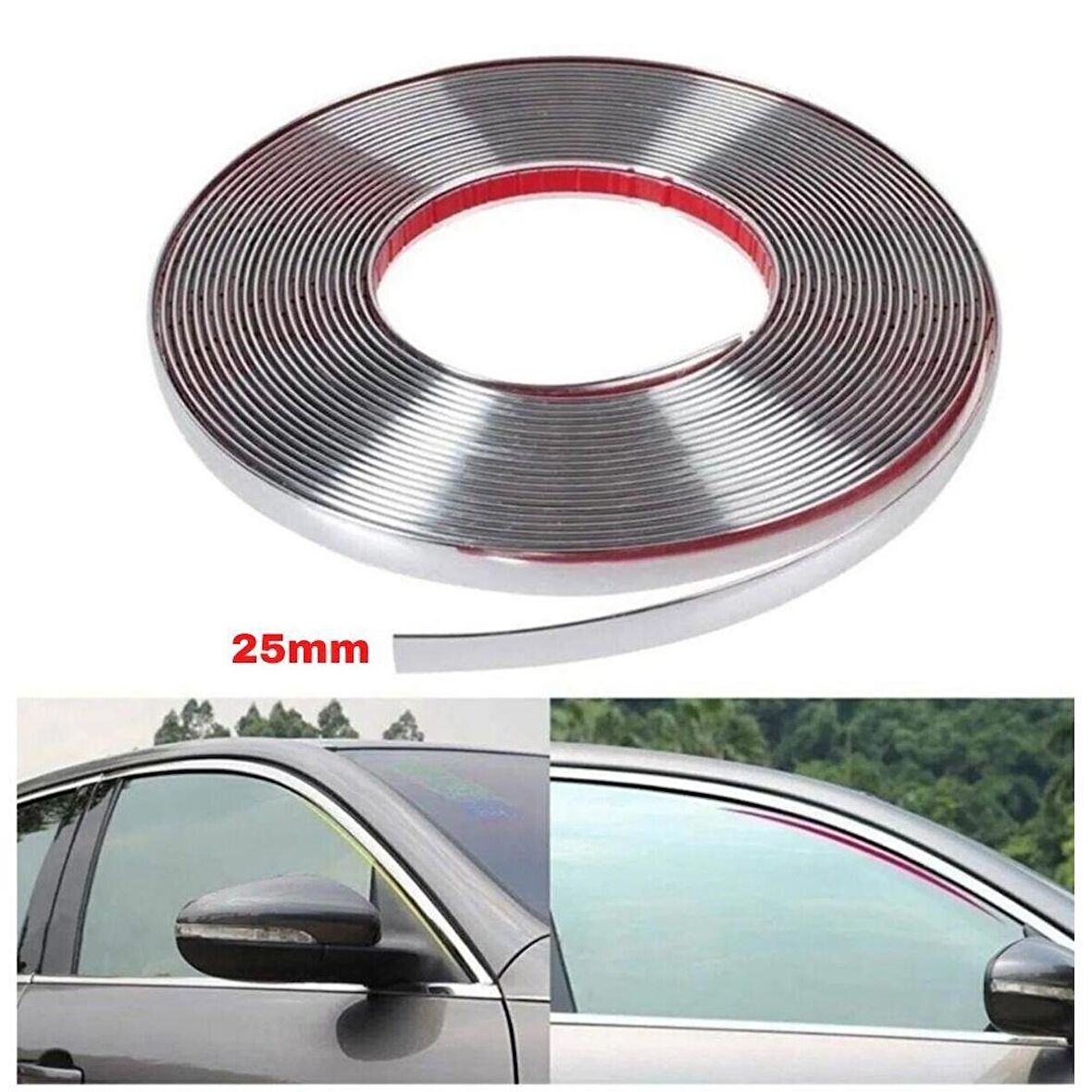 Carmind 25mm Dekoratif Nikelajlı Şerit Çıta 2 metre