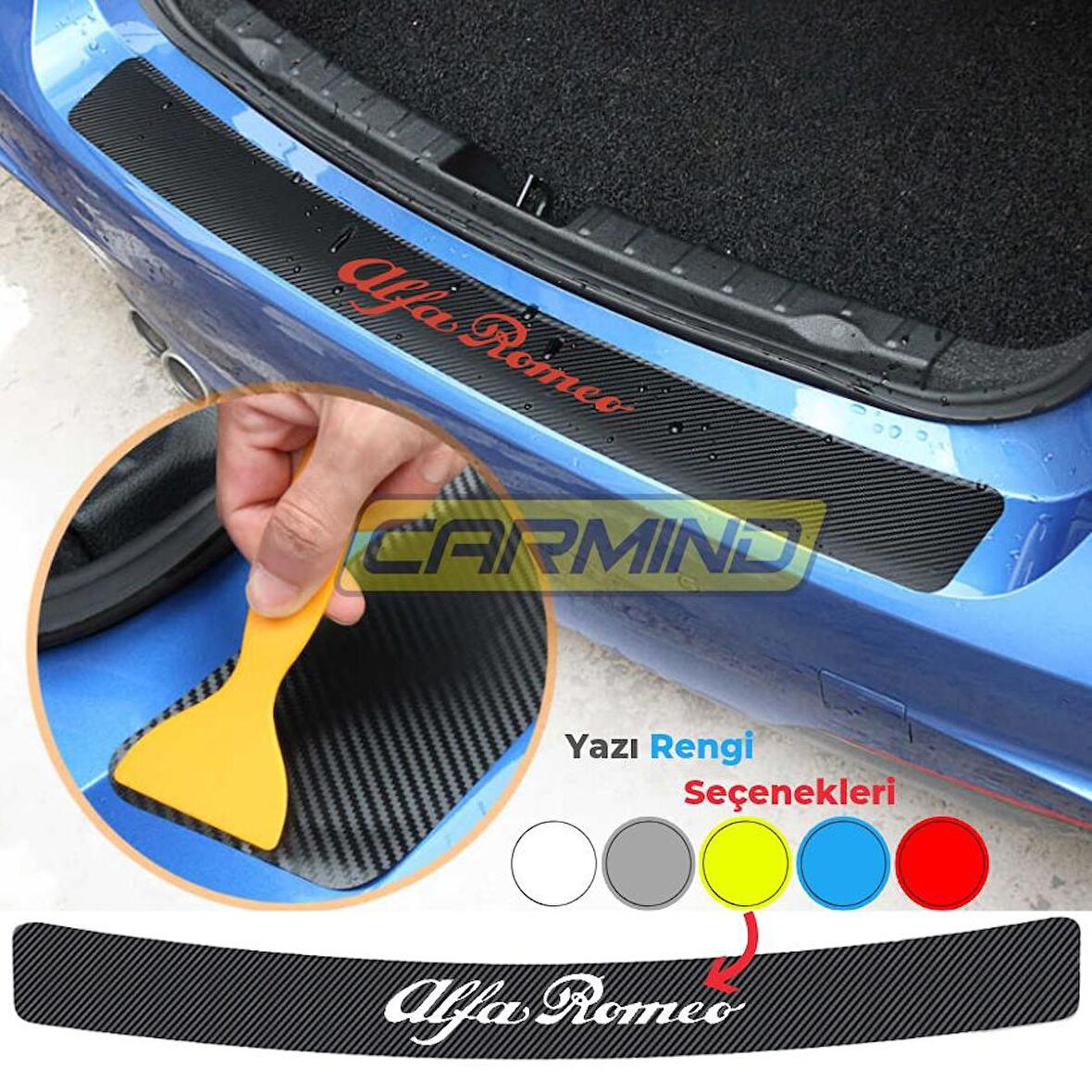 Alfa Romeo Bagaj ve Kapı Eşiği Karbon Sticker Set