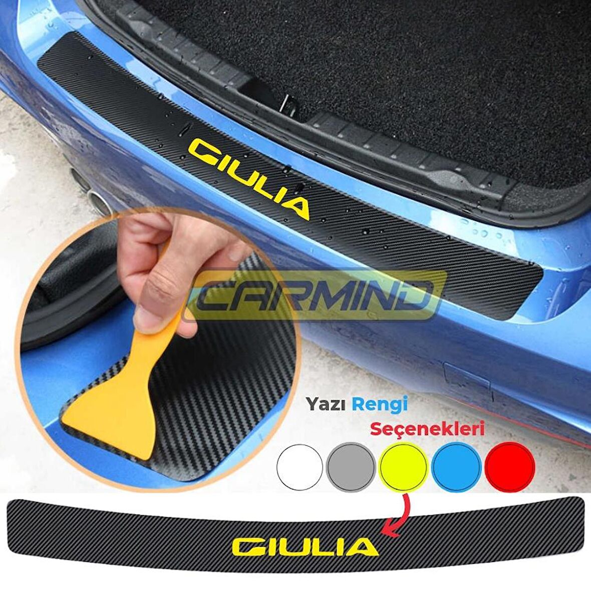 Alfa Romeo Giulia Bagaj ve Kapı Eşiği Karbon Sticker Set
