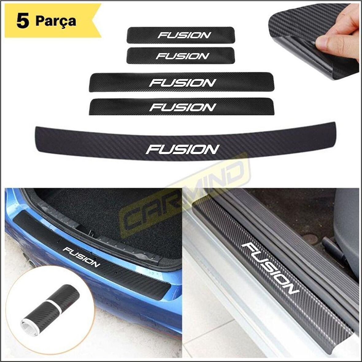 Ford Fusion Bagaj ve Kapı Eşiği Karbon Sticker Set