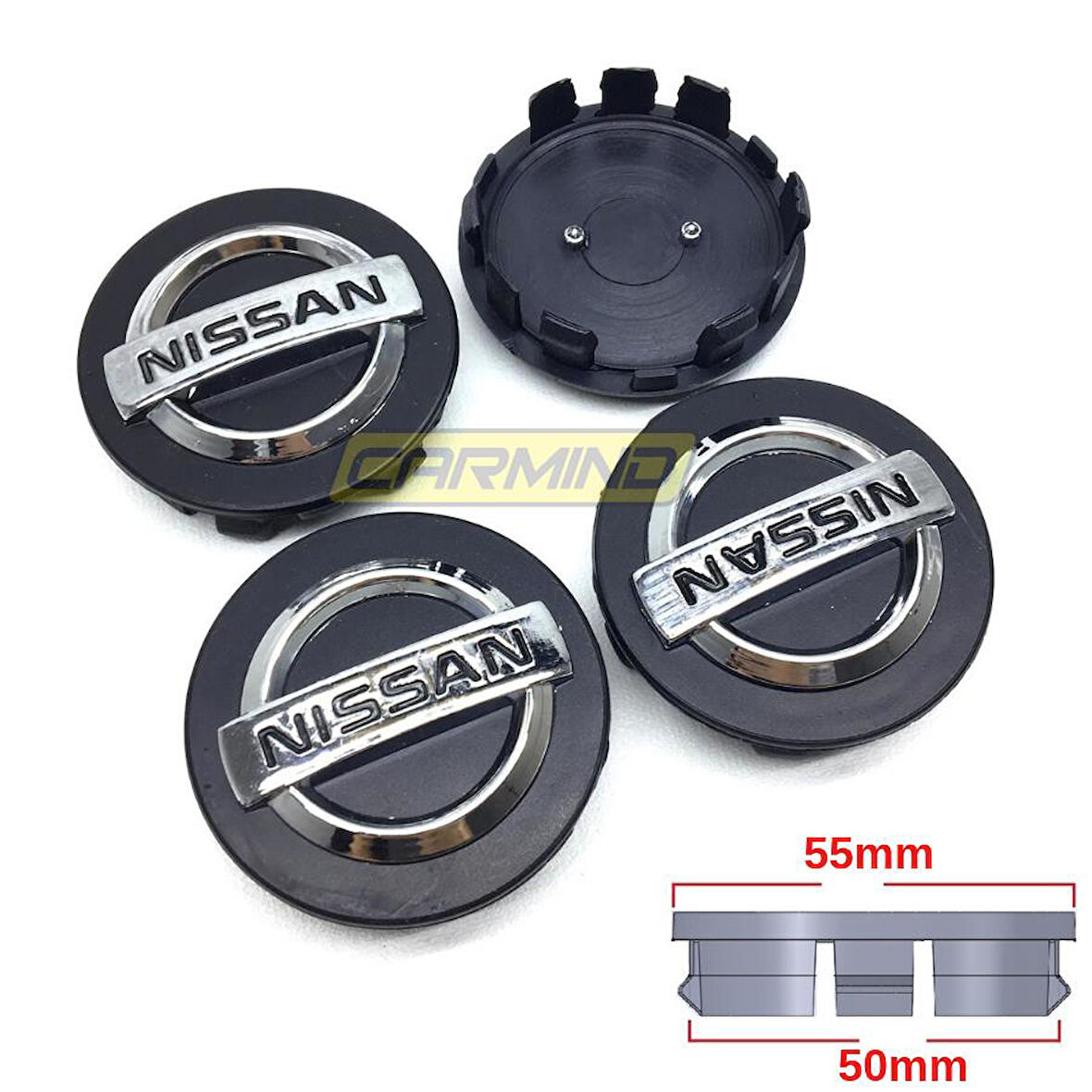 Nissan Qashqai-Juke Jant Göbeği Siyah 48-54mm