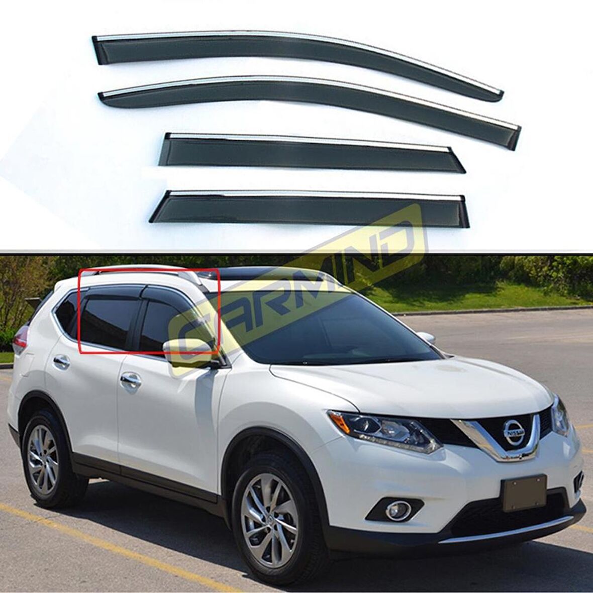 Nissan X-Trail Krom Çıtalı Cam Rüzgarlığı 2014-2018