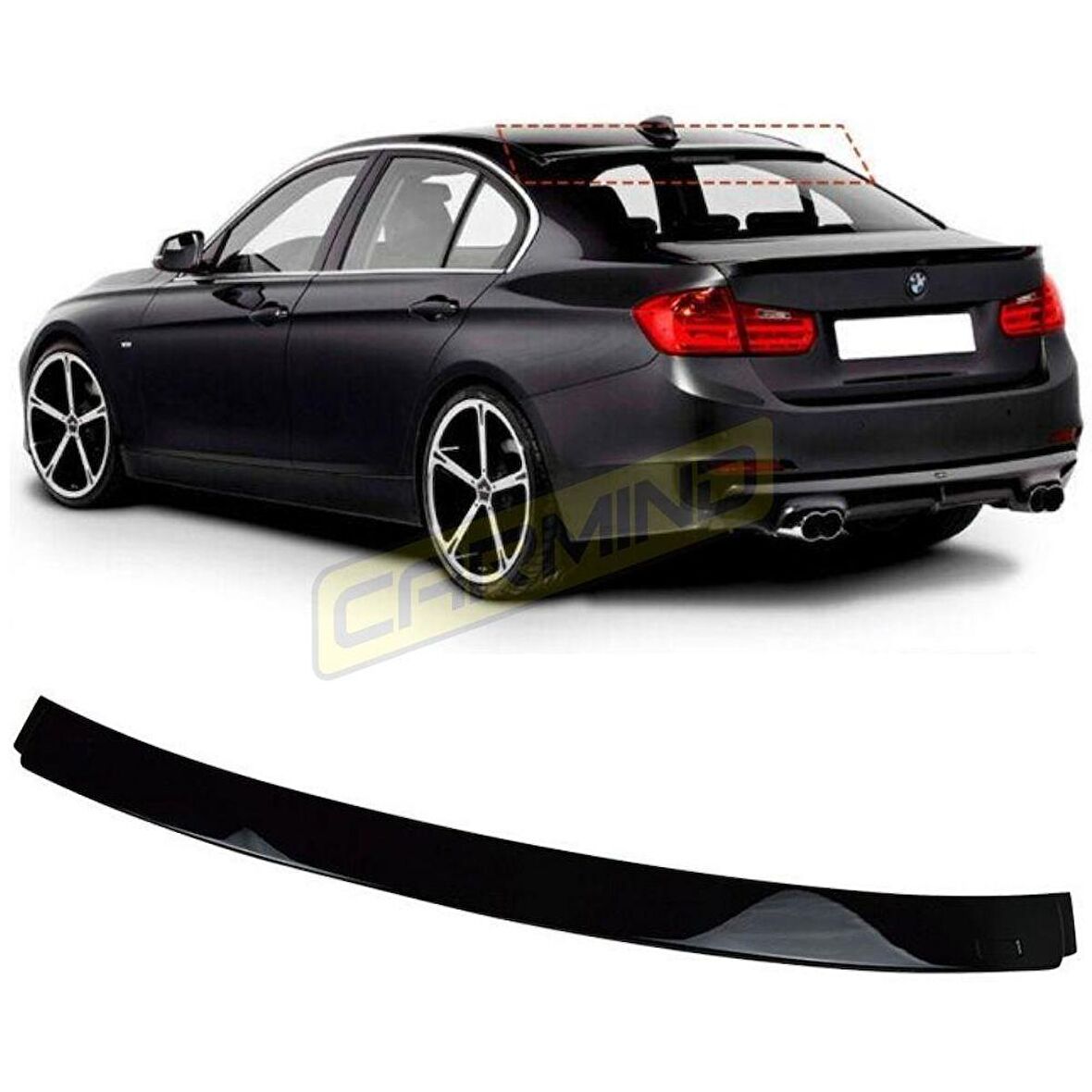 Bmw 3 Serisi F30 Cam Üstü Spoiler Piano Black