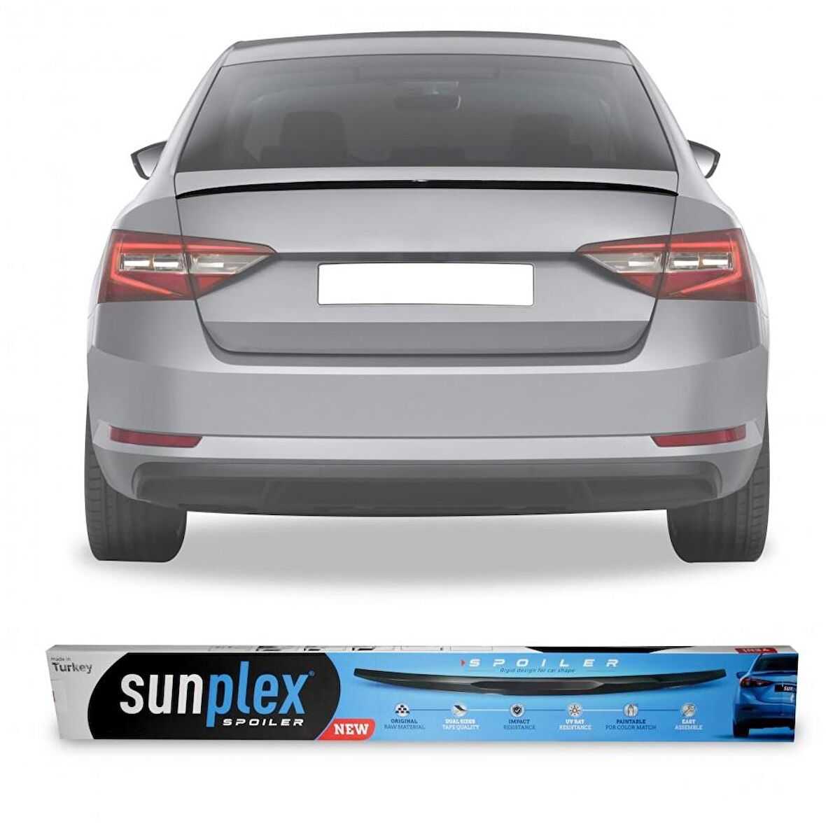 Skoda SuperB Bagaj Üstü Piano Black Spoiler 2015-2019