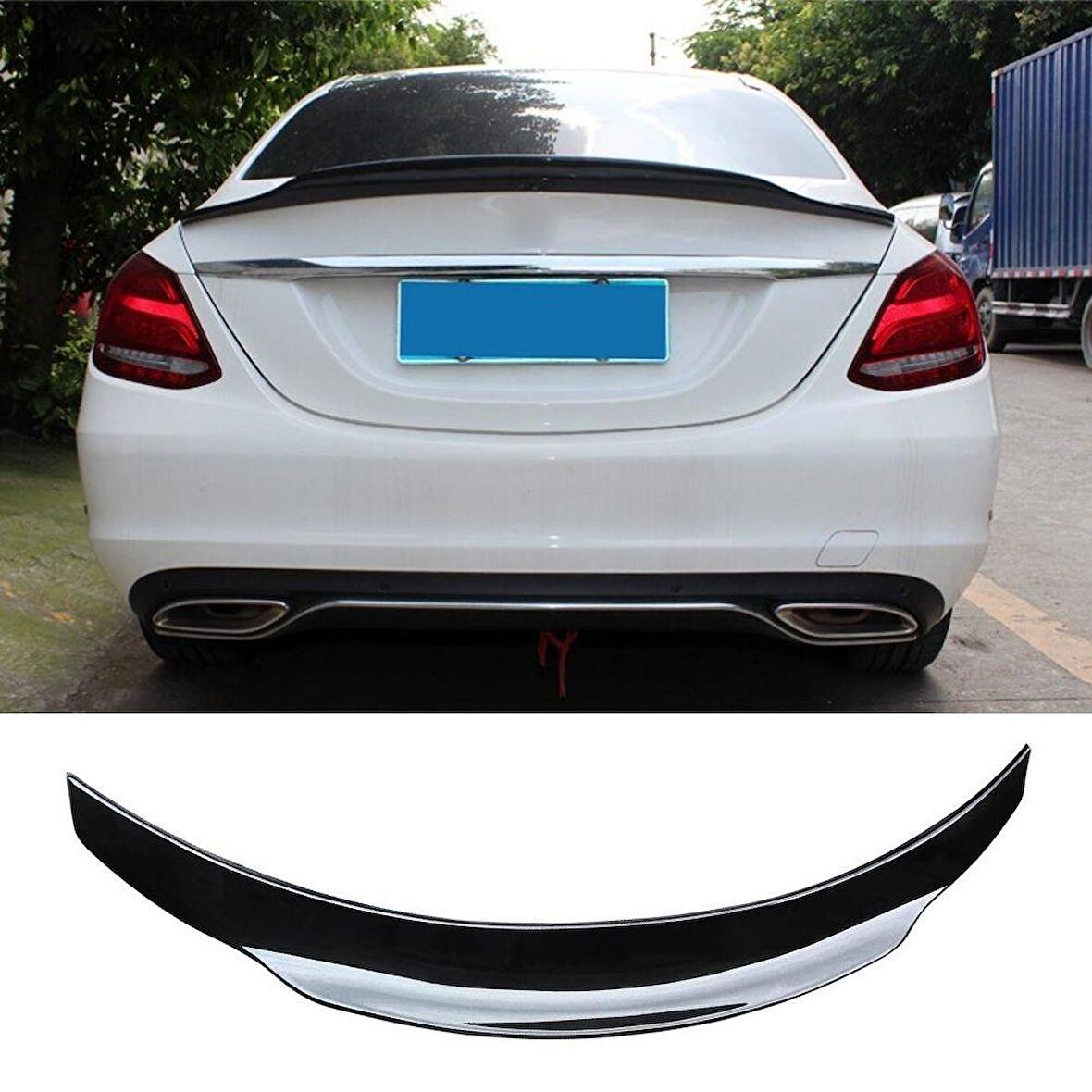 Mercedes C Serisi W205 PSM Bagaj Üstü Piano Black Spoiler