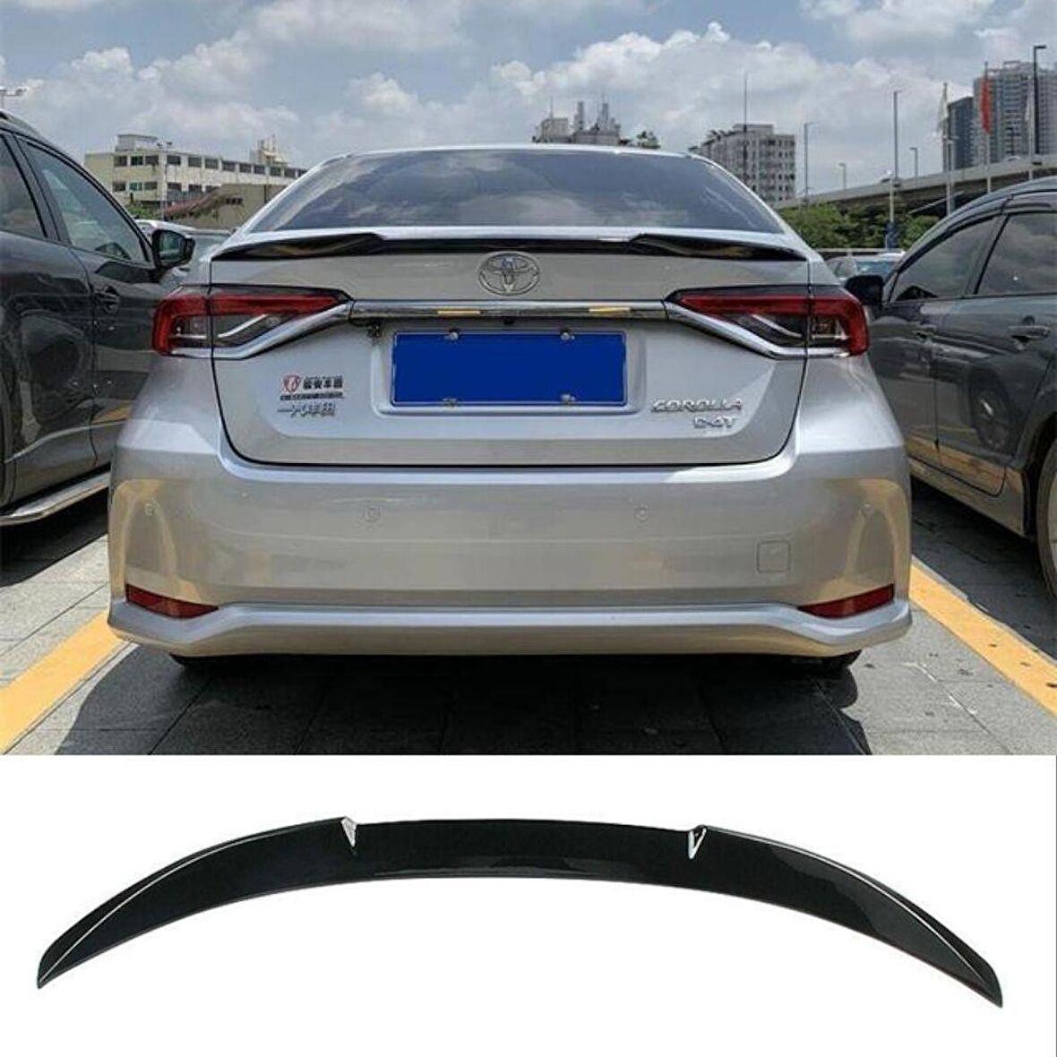 Toyota Corolla Bagaj Üstü Yarasa Spoiler Piano Black 2019-