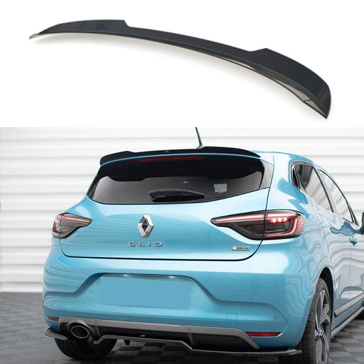 Renault Clio 5 Piano Black Spoiler ABS Plastik 2019-