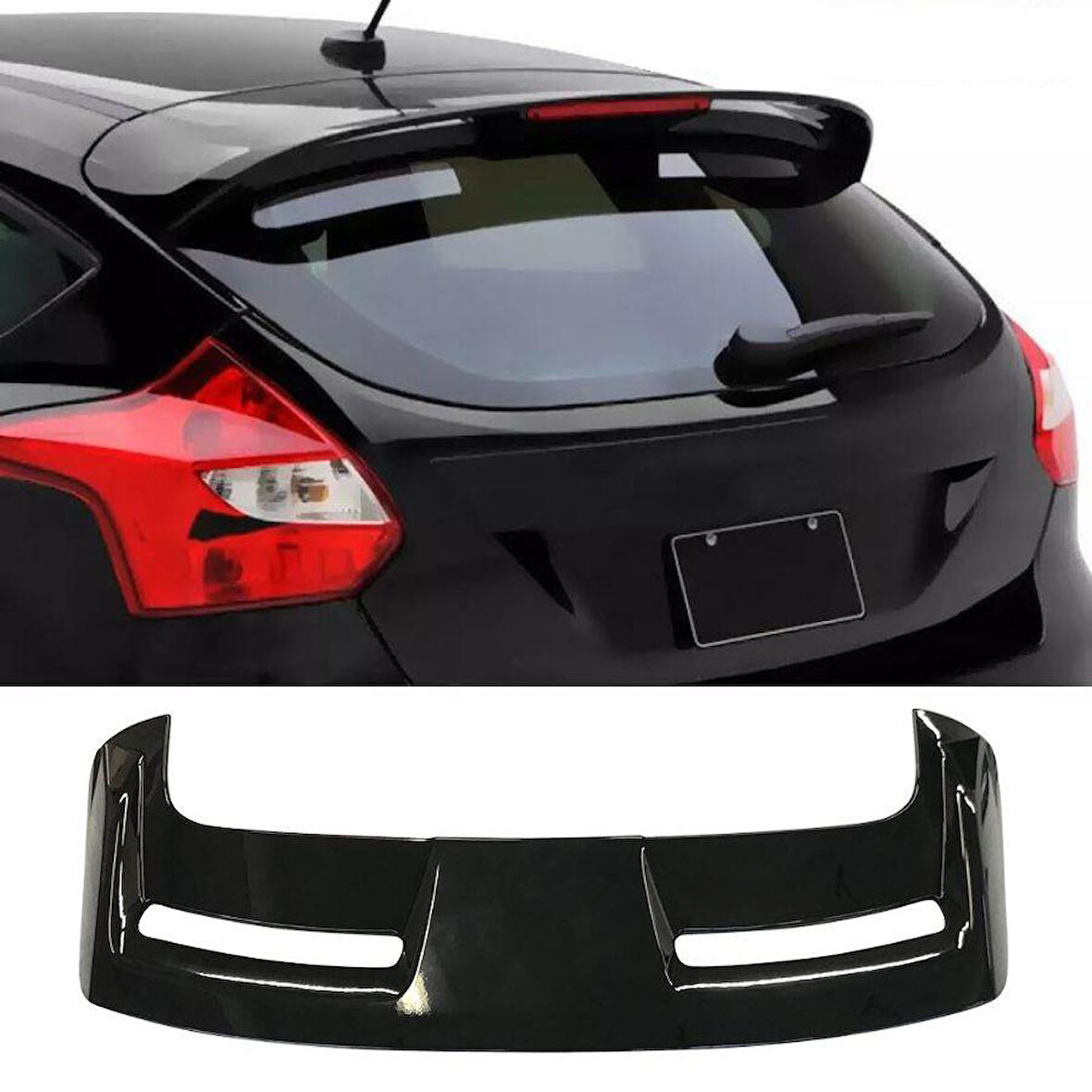 Ford Focus HB Piano Black Spoiler ABS Plastik 2012-2018