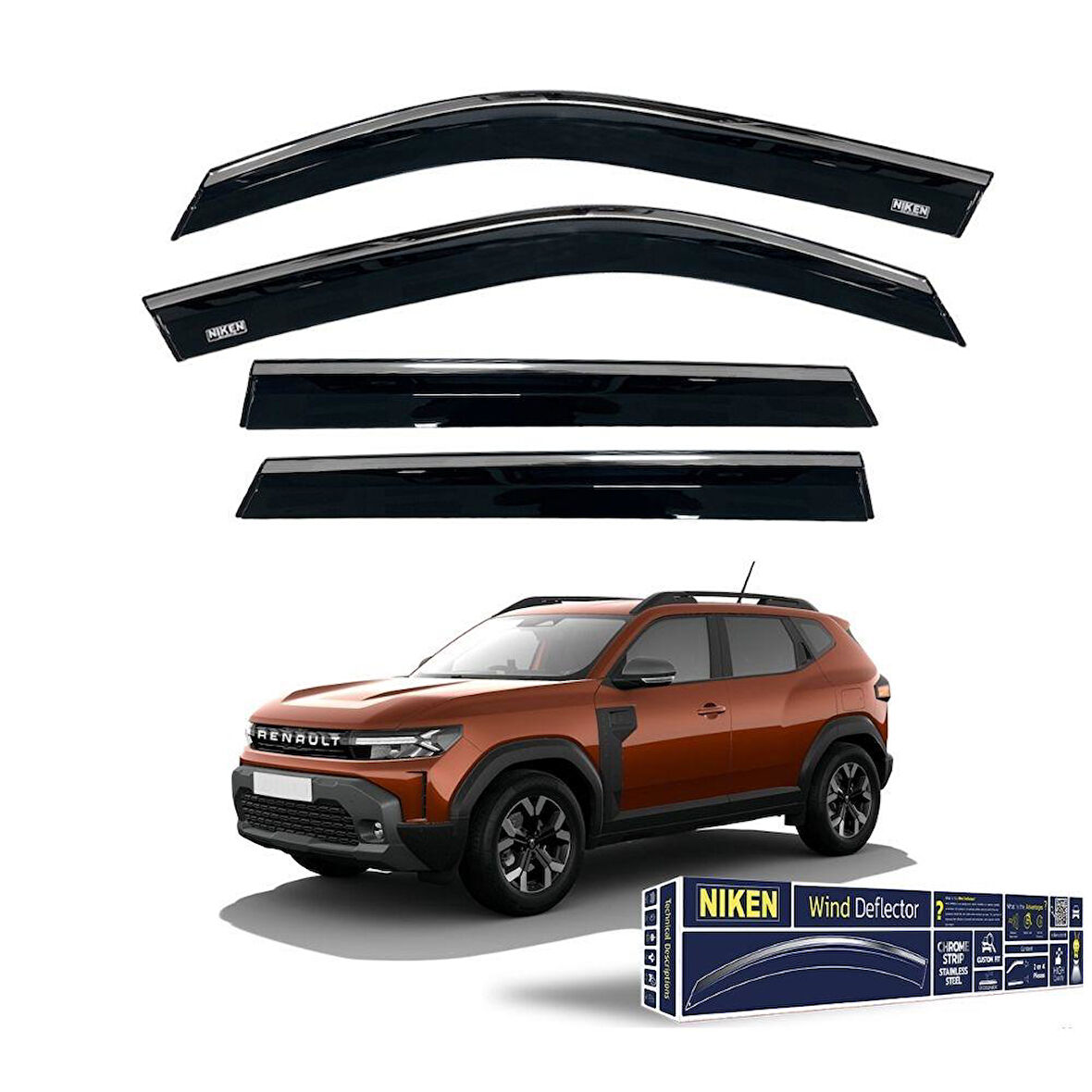 Dacia Duster Krom Çıtalı Cam Rüzgarlığı 2024-