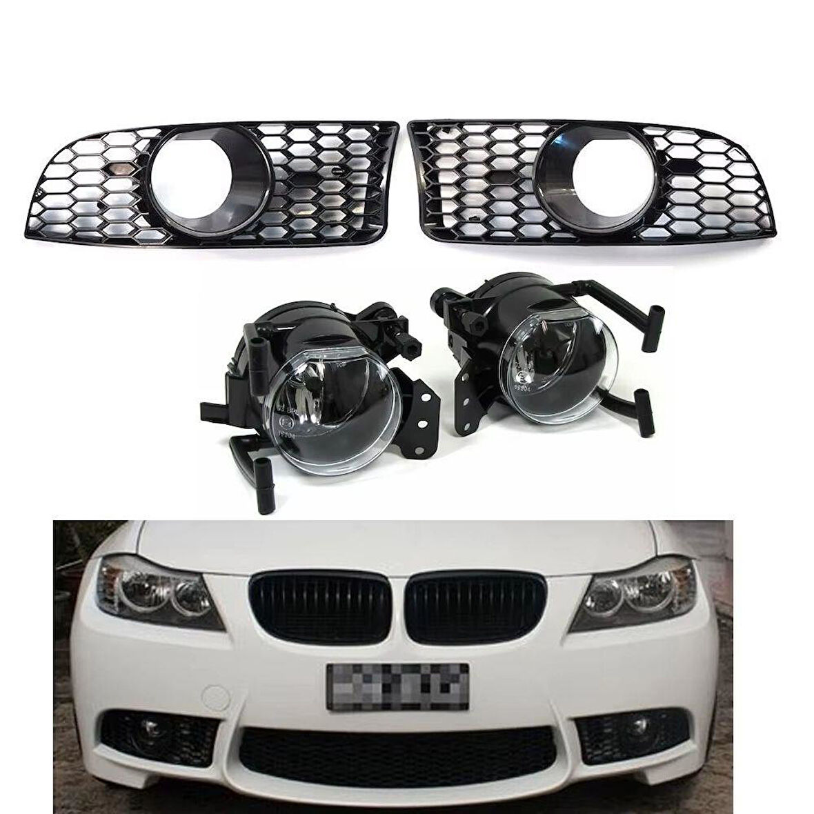 Bmw E90 M3 Tampon Sis Farı ve Çerçevesi 2006-2012