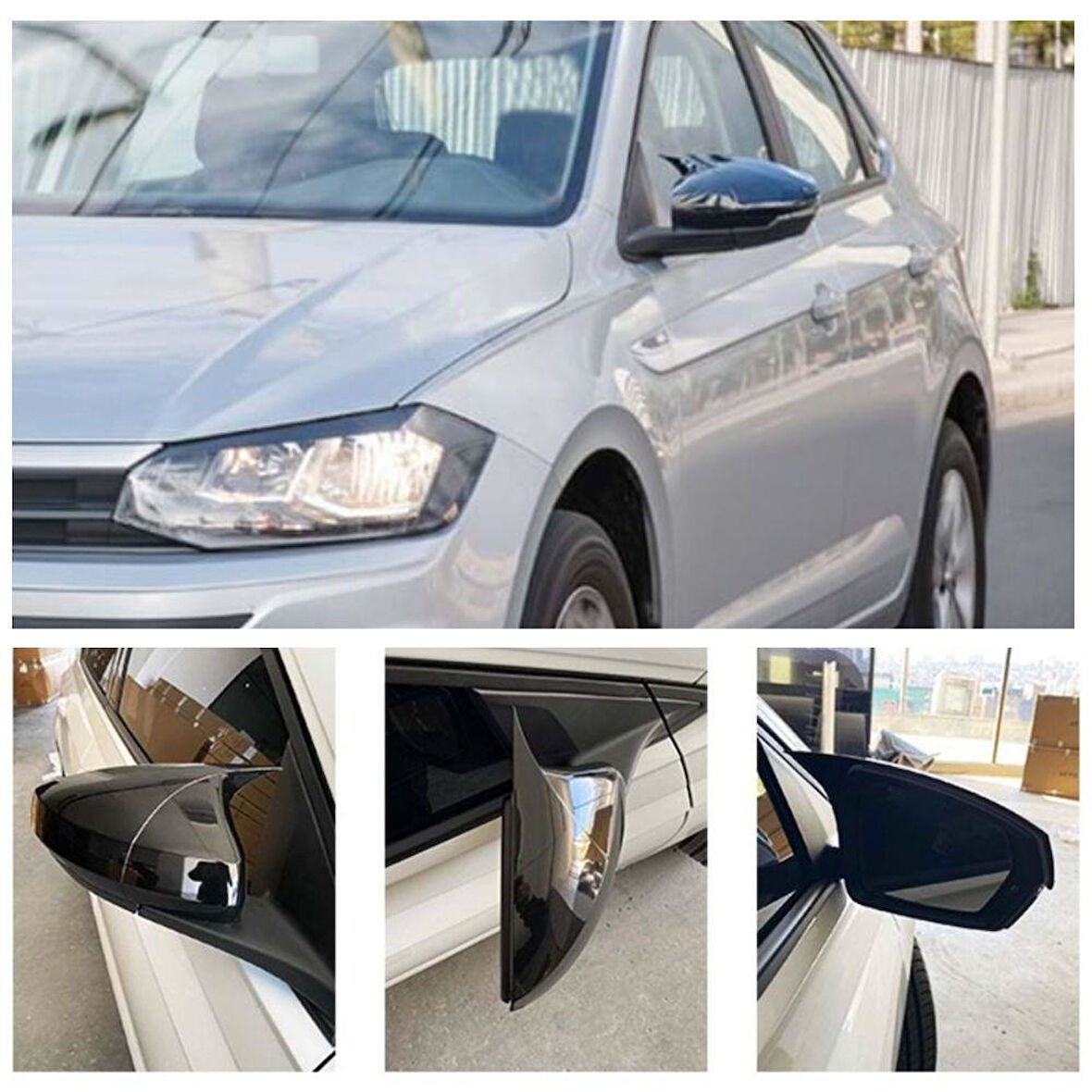 Vw Polo Batman Yarasa Ayna Kapağı Piano Black 2021-