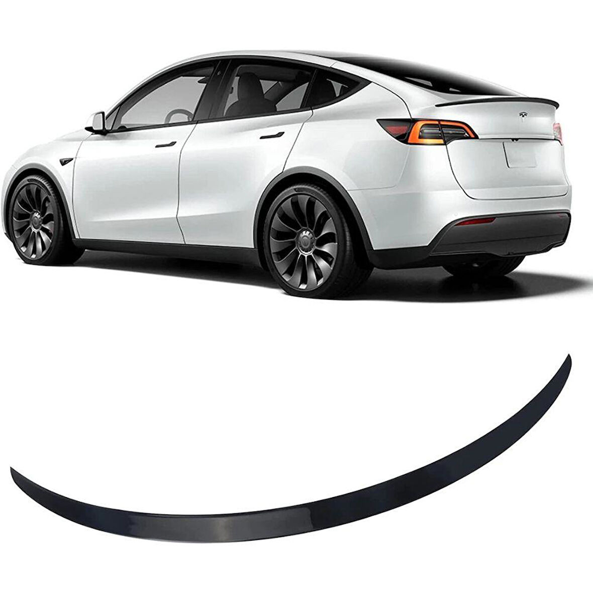 Tesla Model Y Bagaj Üstü Piano Black Spoiler