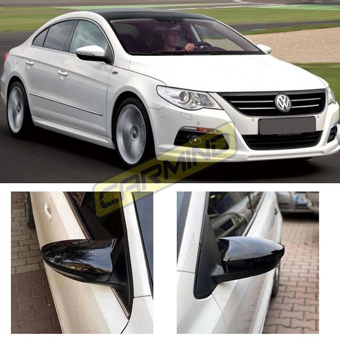 Vw Passat CC Batman Yarasa Ayna Kapağı Piano Black