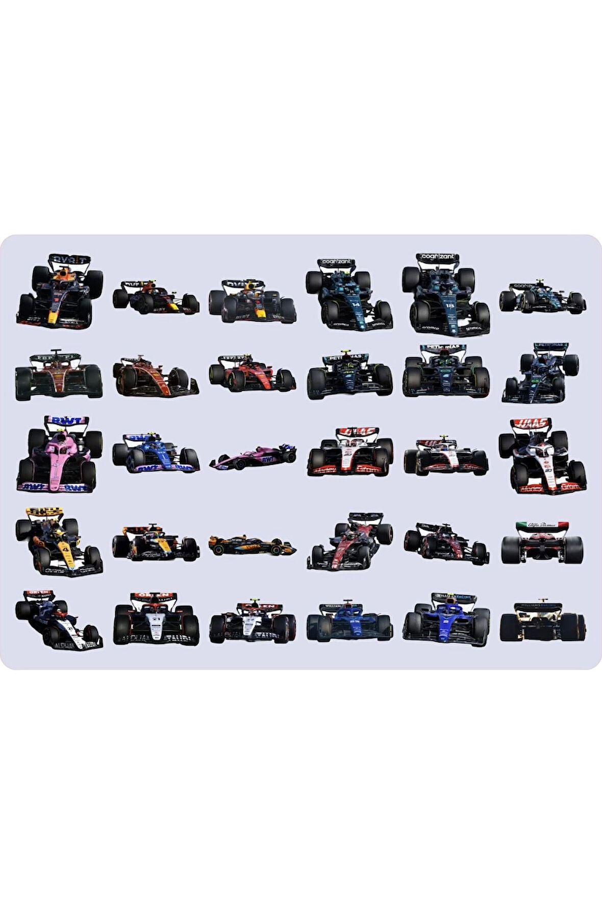 F1 Formula Sticker Etiket 2 Sayfa 60 Adet Etiket