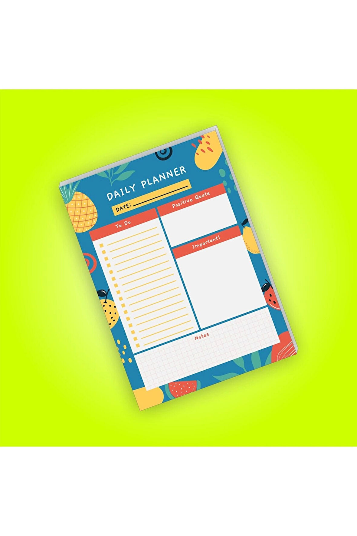 Günlük Planlayıcı | Daily Planner | Notepad | Notebook | Not Defteri | A5 Bloknot