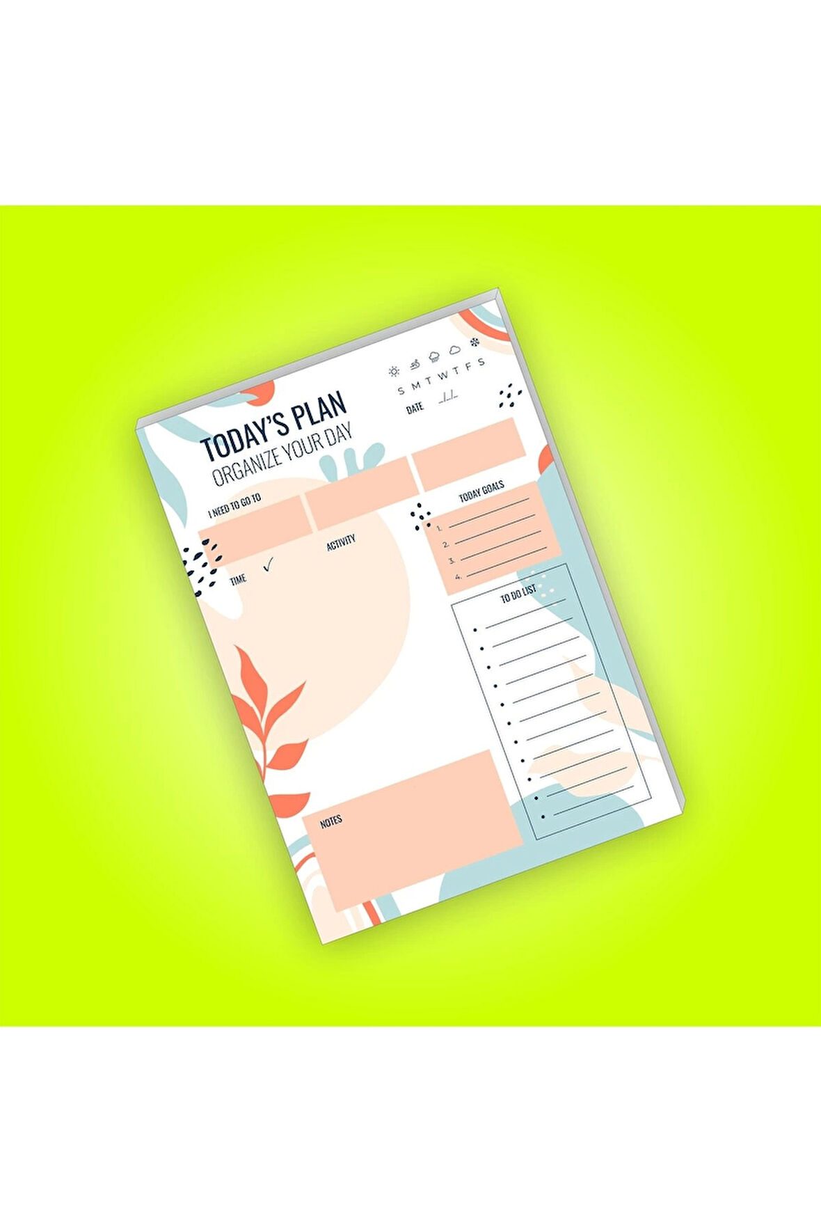 Günlük Planlayıcı | Daily Planner | Notepad | Notebook | Not Defteri | A5 Bloknot