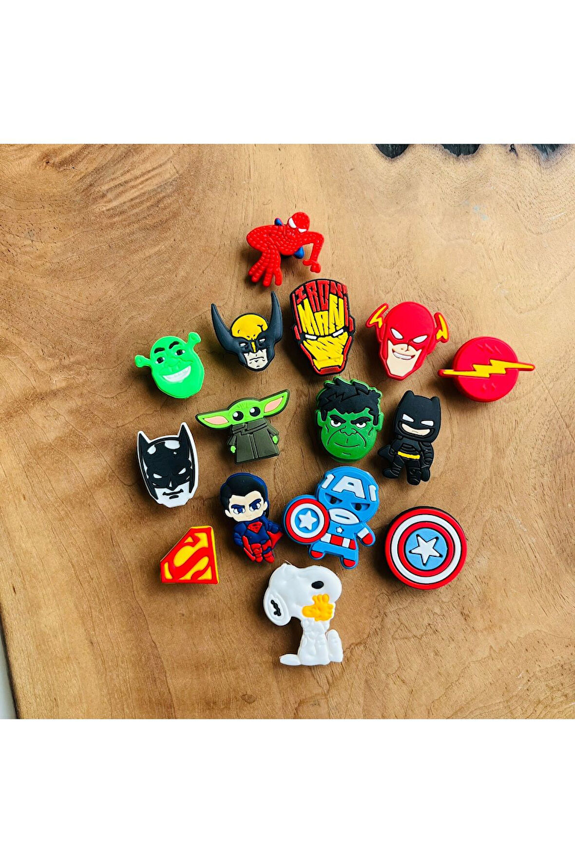 Jibbitz Terlik Süsü 15 'Li Set Marvel Karakterleri