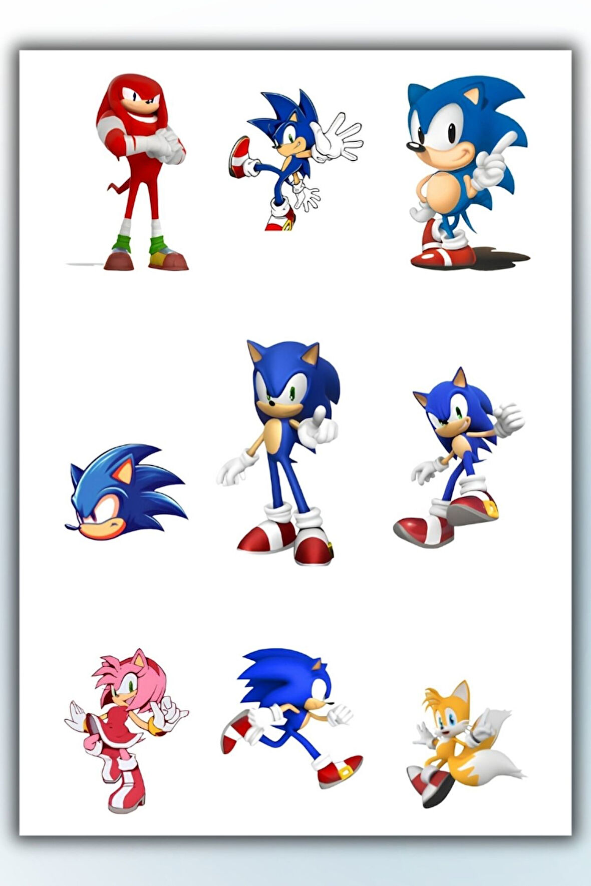 Sonic Sticker Telefon Laptop Notebook Tablet Defter Matara Etiket