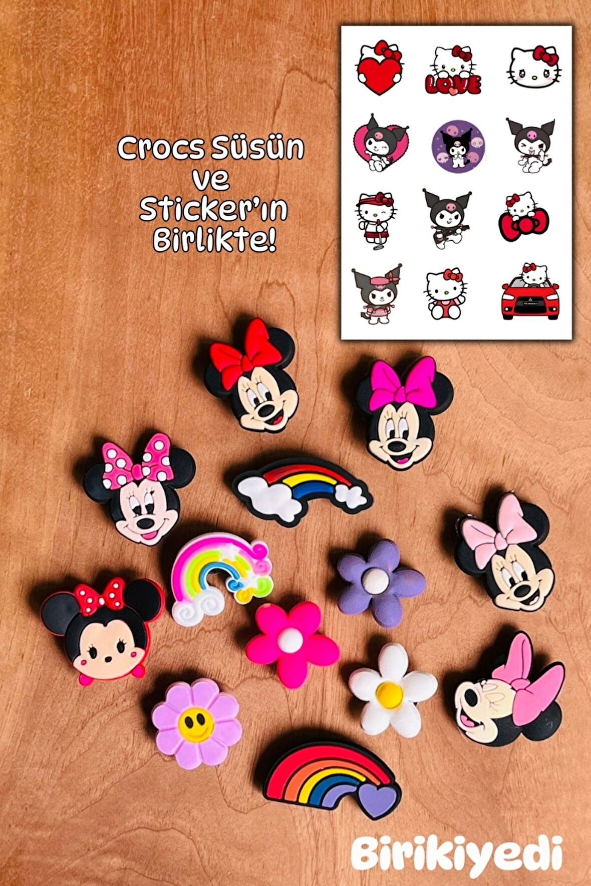 Jibbitz Terlik Süs Sevimli Figürler 13'Lü Set