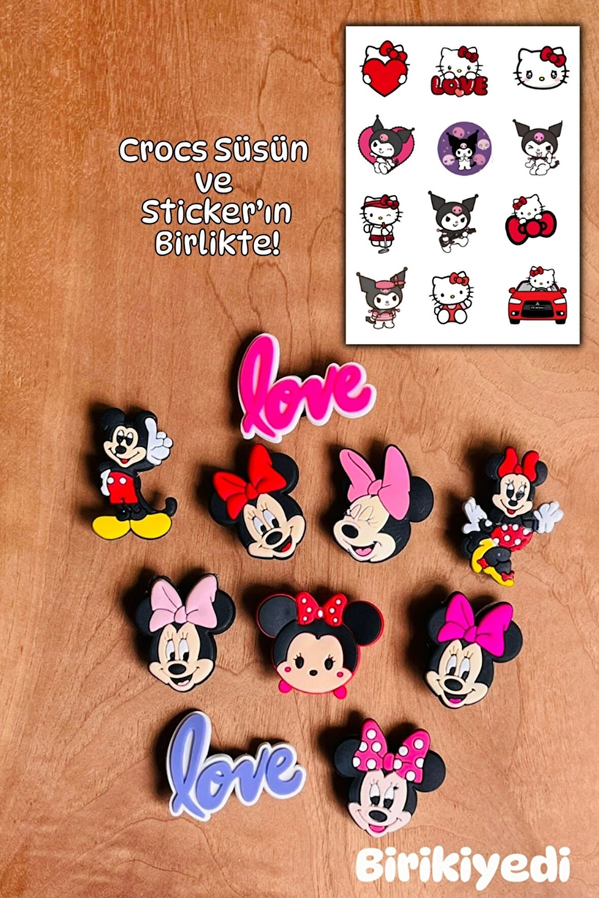 Jibbitz Terlik Süs Sevimli Figürler 10'Lu Set