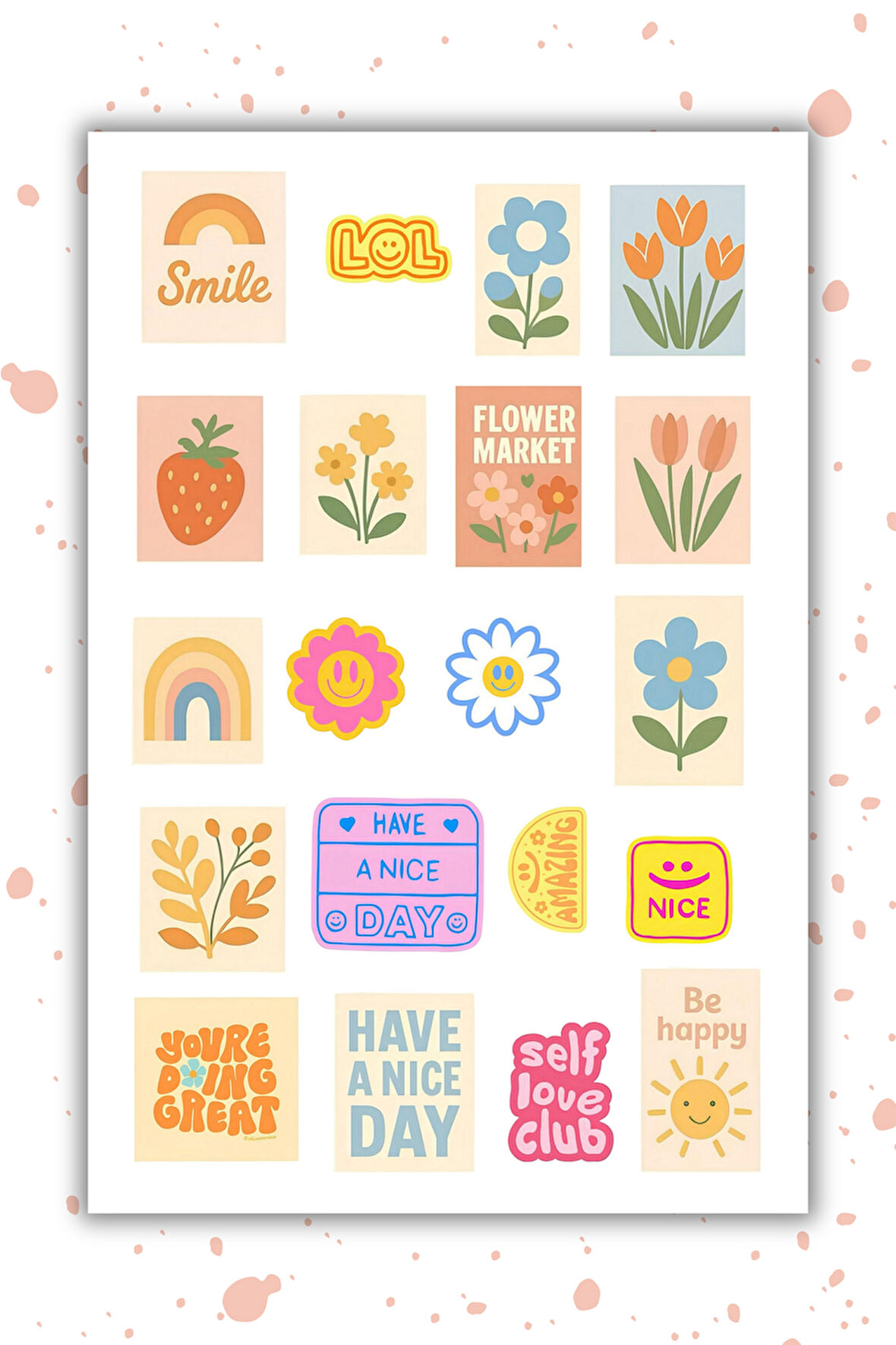 Günlük Mood Sticker Bullet Journal Sticker / Defter / Ajanda / Çıkartma /Matara/Laptop