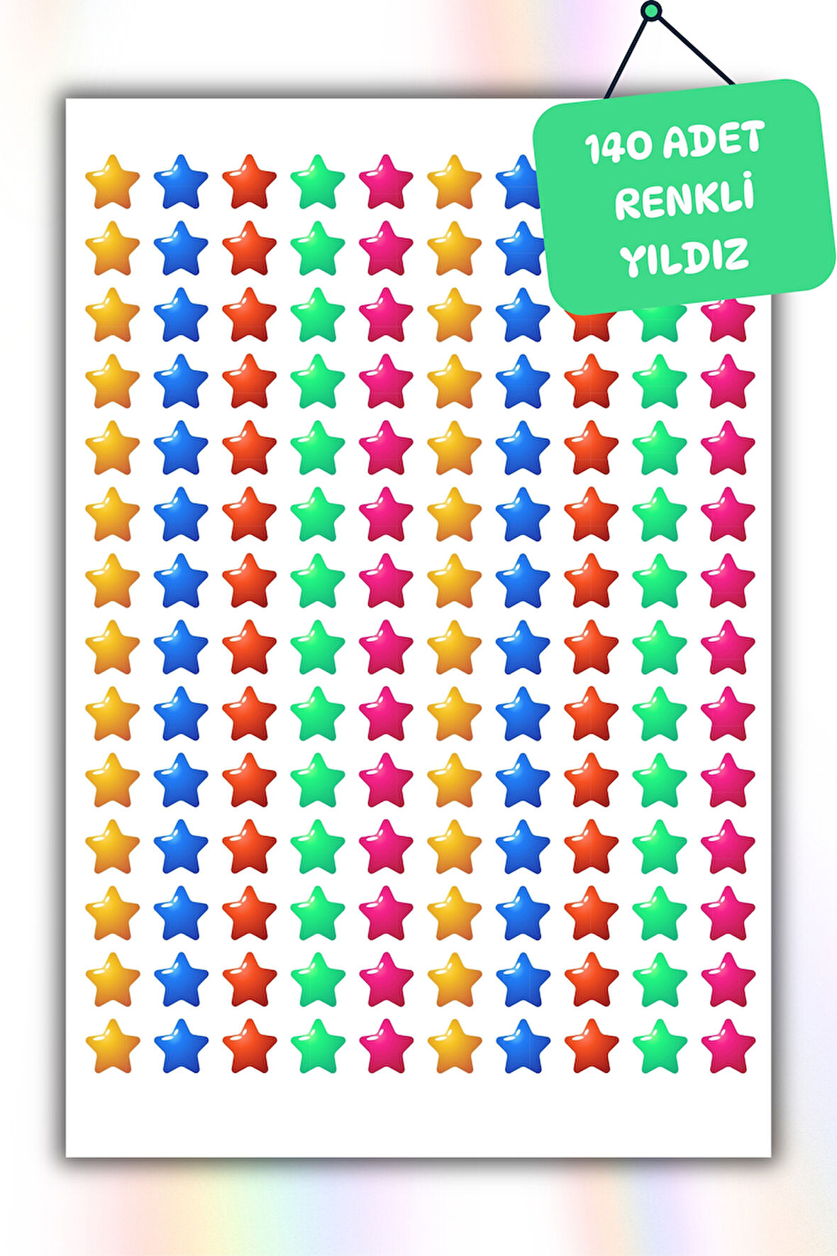 140 Adet YILDIZ STICKER ÇIKARTMA SETİ , OKUL TEBRİK STICKERI ,ÖĞRETMEN HEDİYESİ