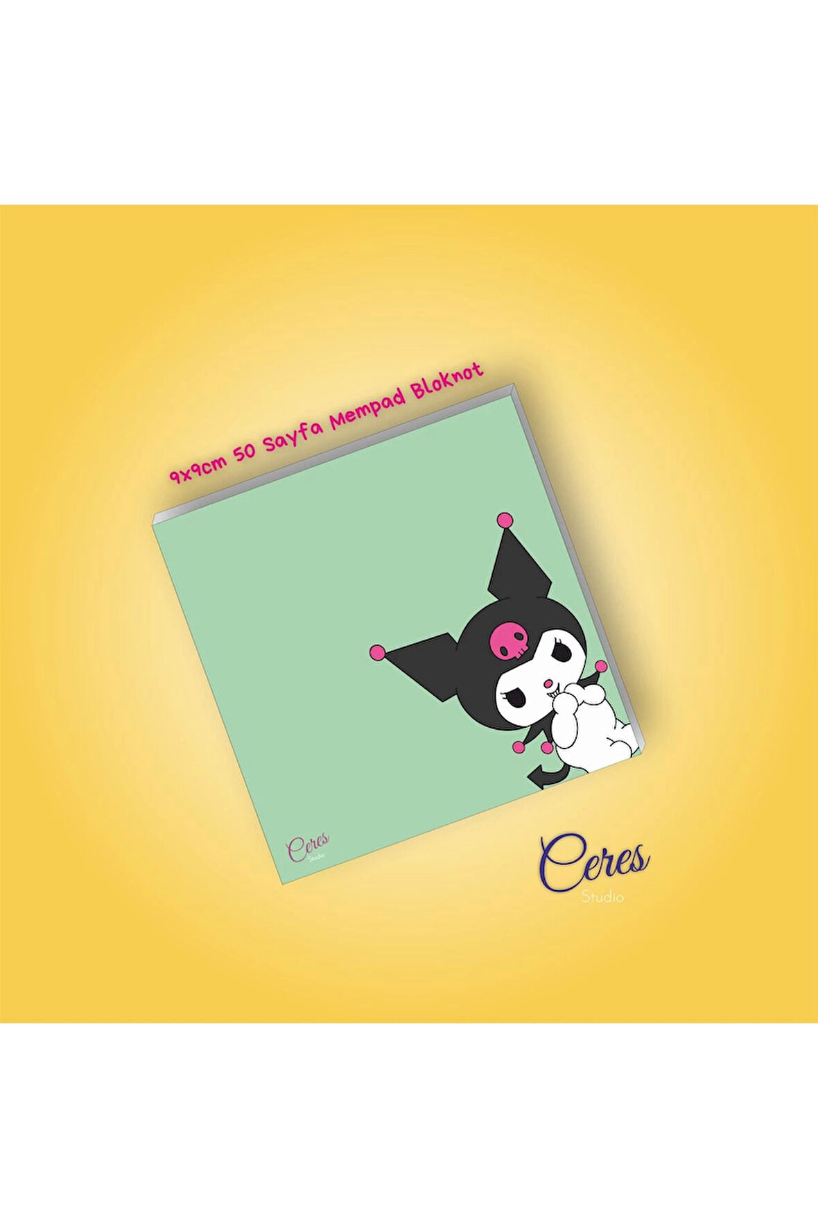 Kuromi Sanrio Not Defterleri | Notepad | Bloknot | Memo | 9X9 50 Sayfa BLOKNOT