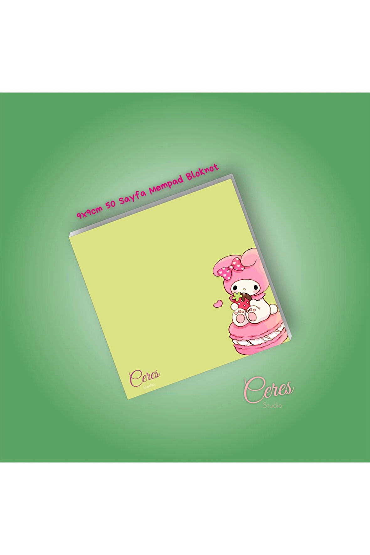 MY MELODY Sanrio Not Defterleri | Notepad | Bloknot | Memo | 9X9 50 Sayfa BLOKNOT