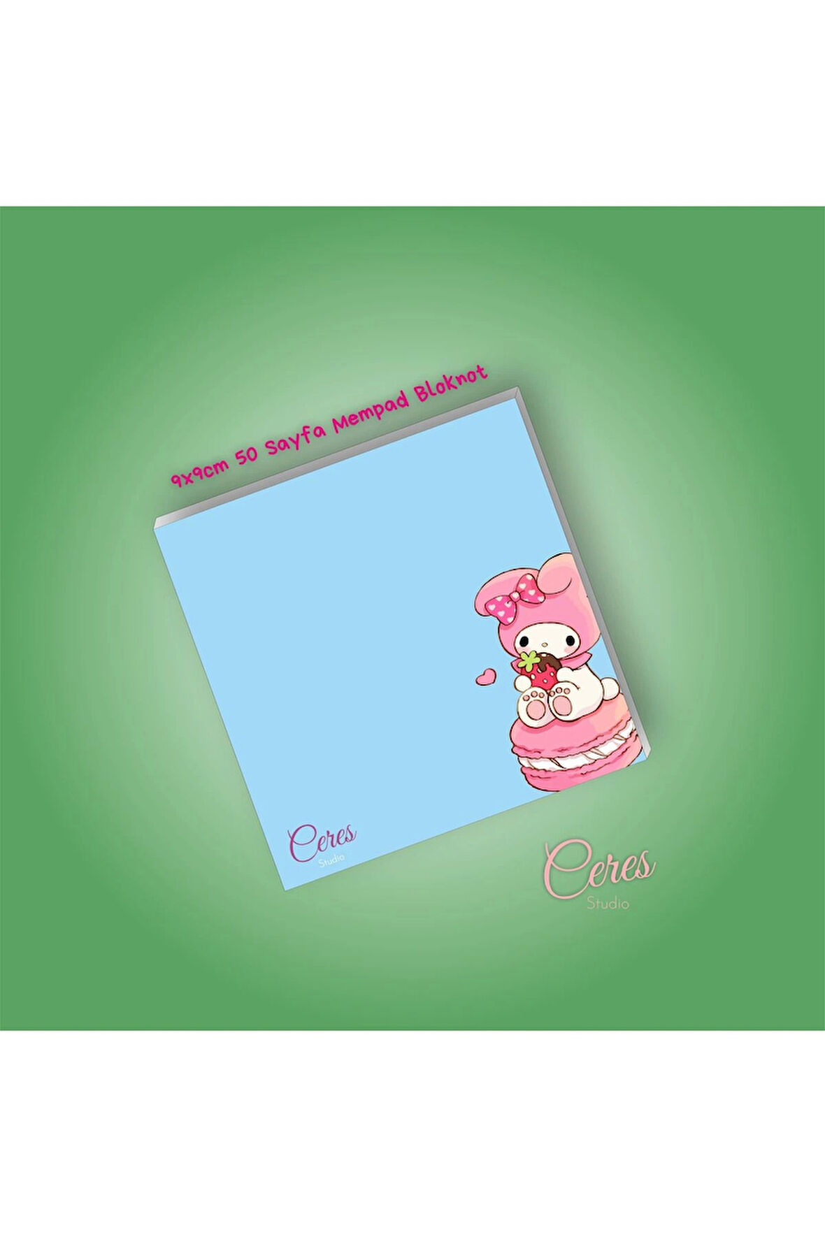 MY MELODY Sanrio Not Defterleri | Notepad | Bloknot | Memo | 9X9 50 Sayfa BLOKNOT