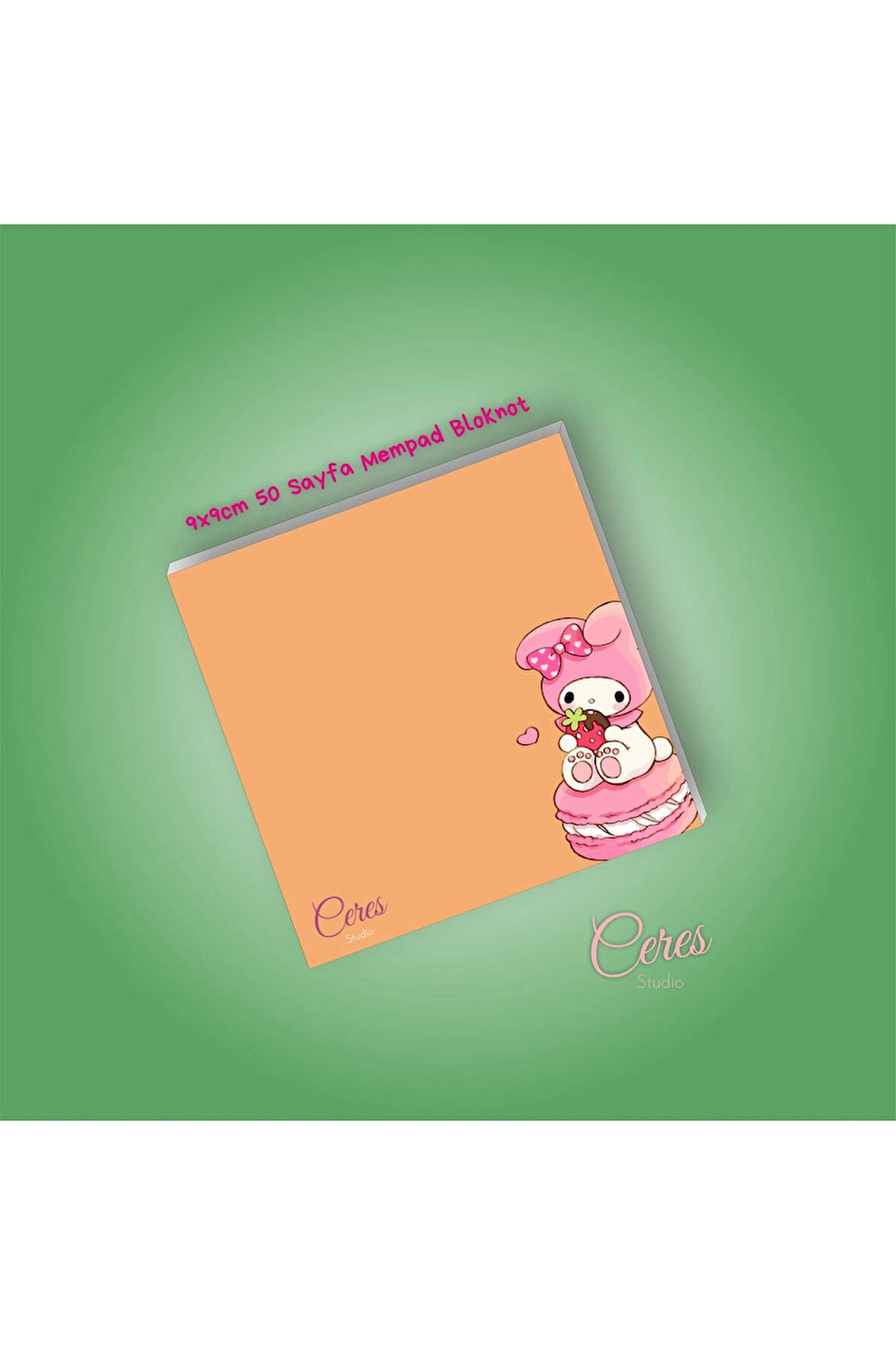 MY MELODY Sanrio Not Defterleri | Notepad | Bloknot | Memo | 9X9 50 Sayfa BLOKNOT