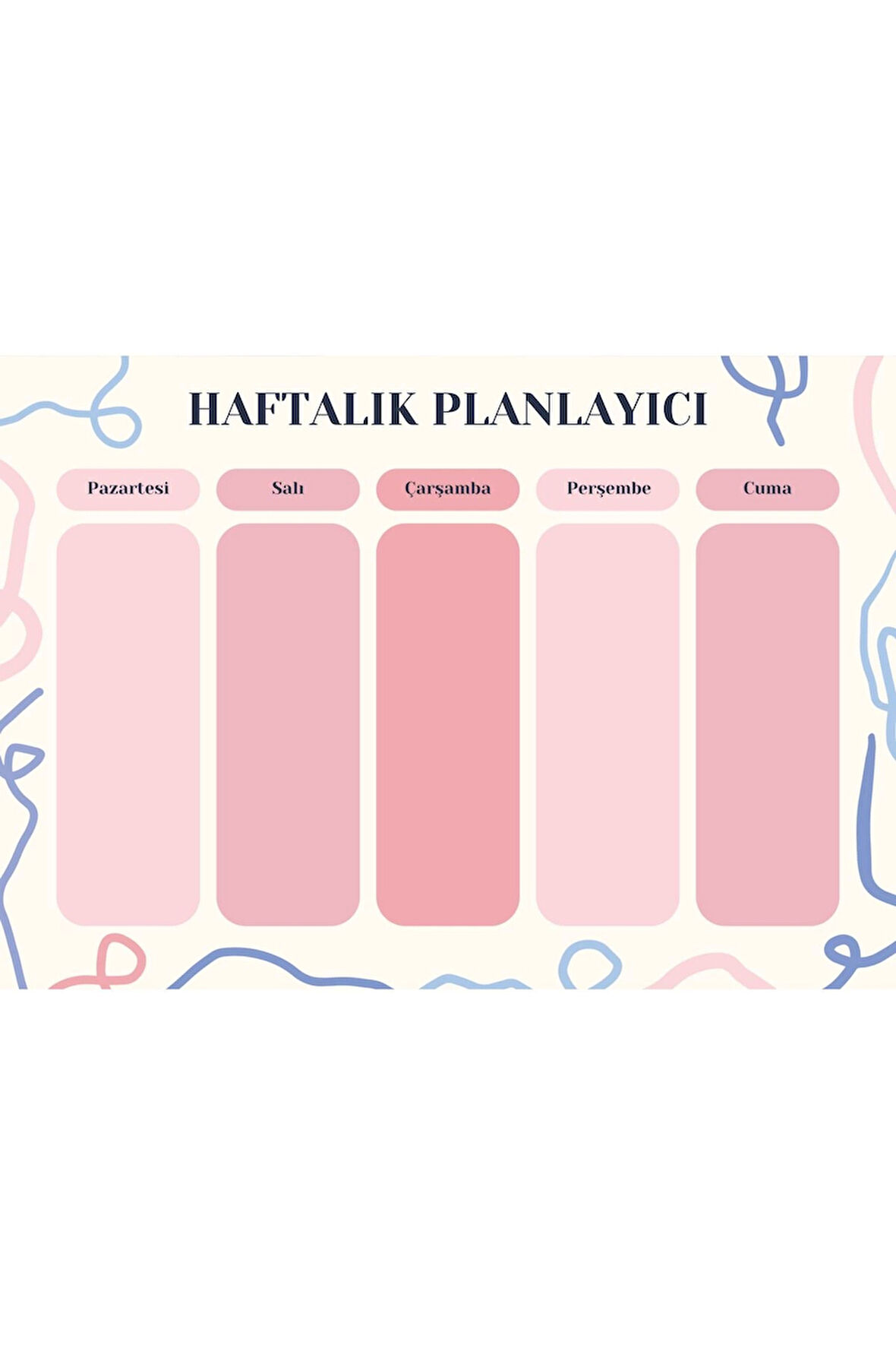 Haftalık Planlayıcı Not Defteri