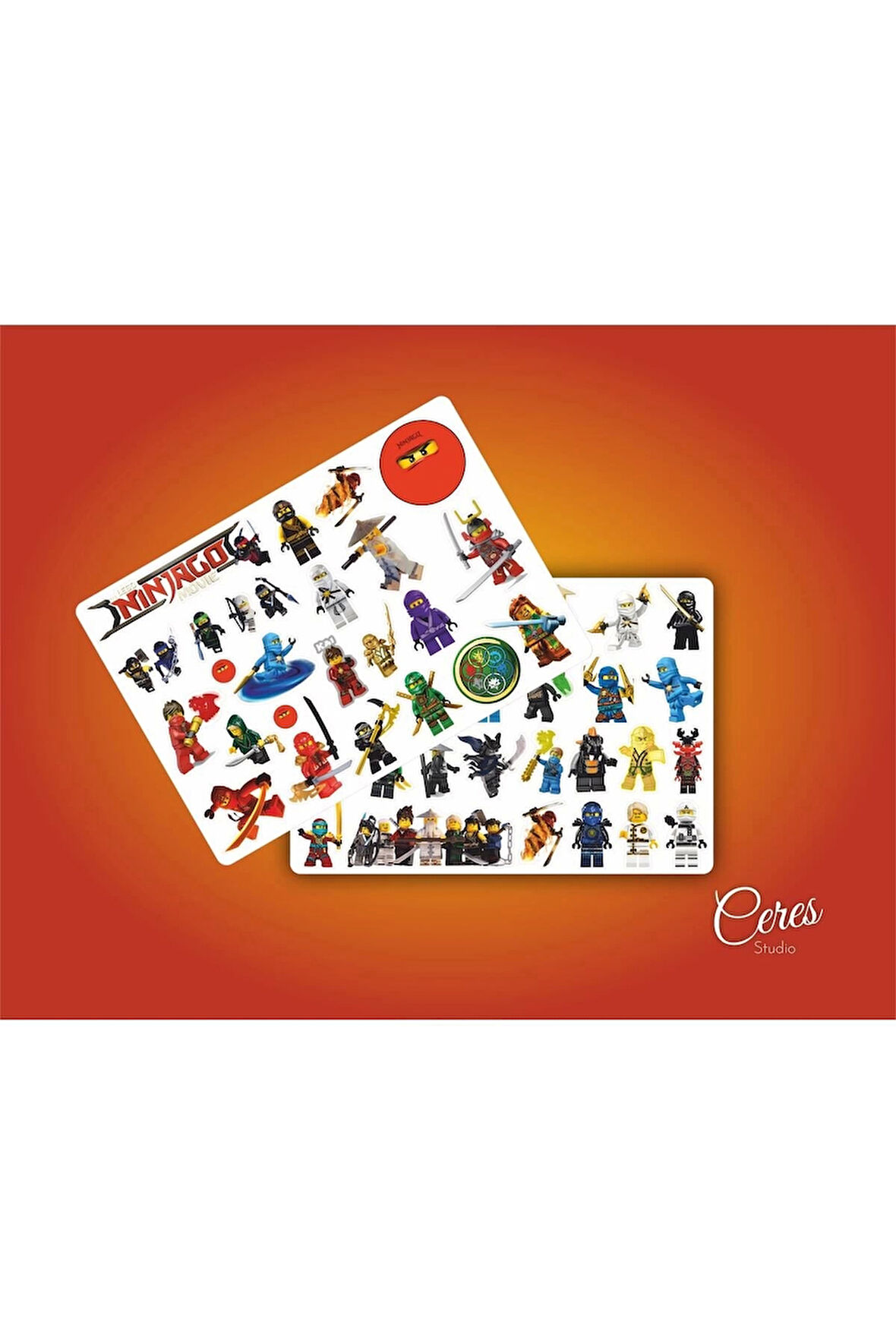 Ninjago Sticker Etiket 2 Sayfa (a5) 53 Adet Etiket