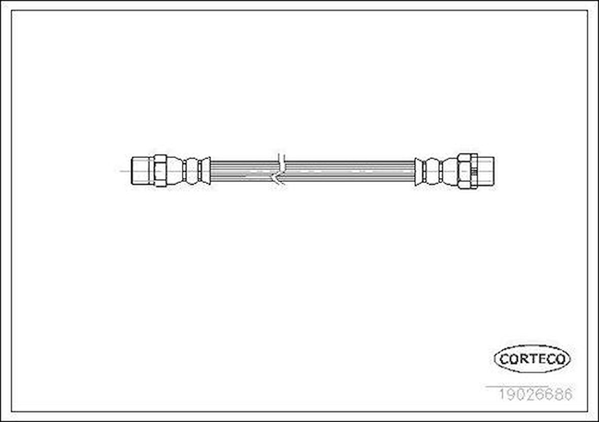 Corteco 19026686 Fren Hortumu Arka BMW E36 E45 34321159524