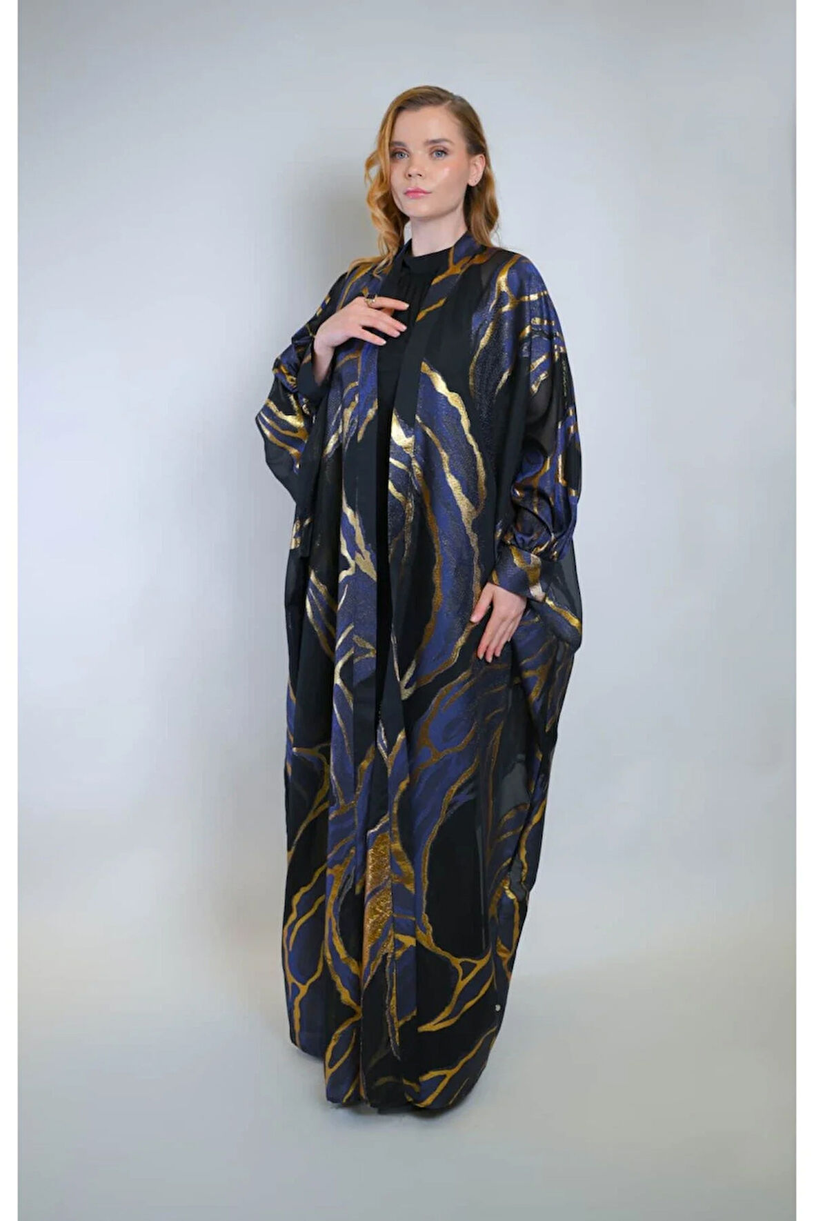 Jakar Kumaş Ve İç Elbiseli Sendi Kumaş İkili Takım Abaya