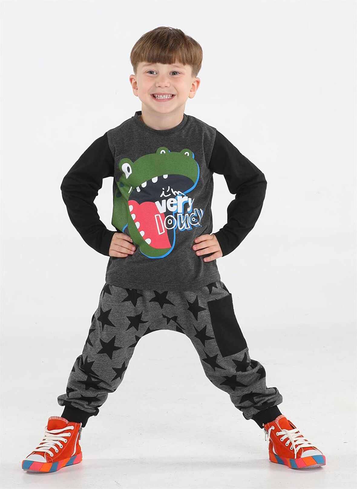 Star Muzip Dino Erkek Çocuk Pantolon Takım