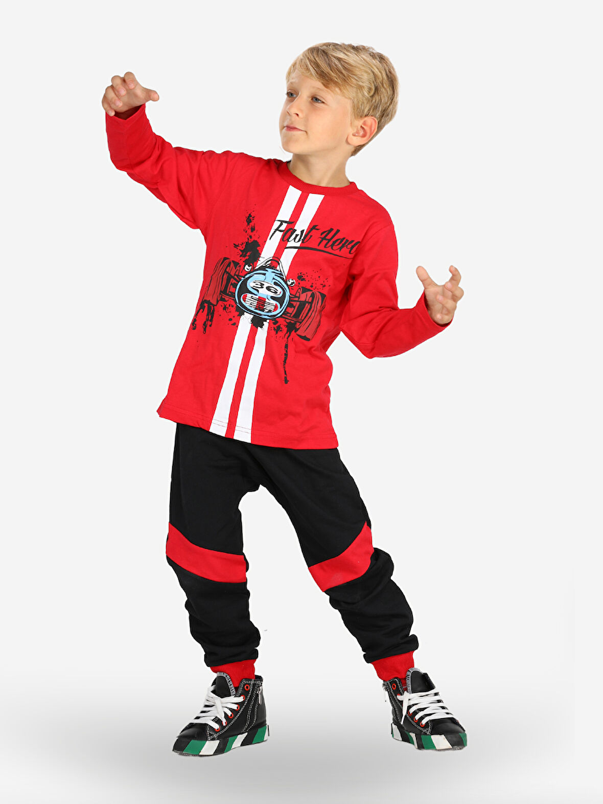 Yarışcı Baggy Kesim Pantolon +T-shirt Takım