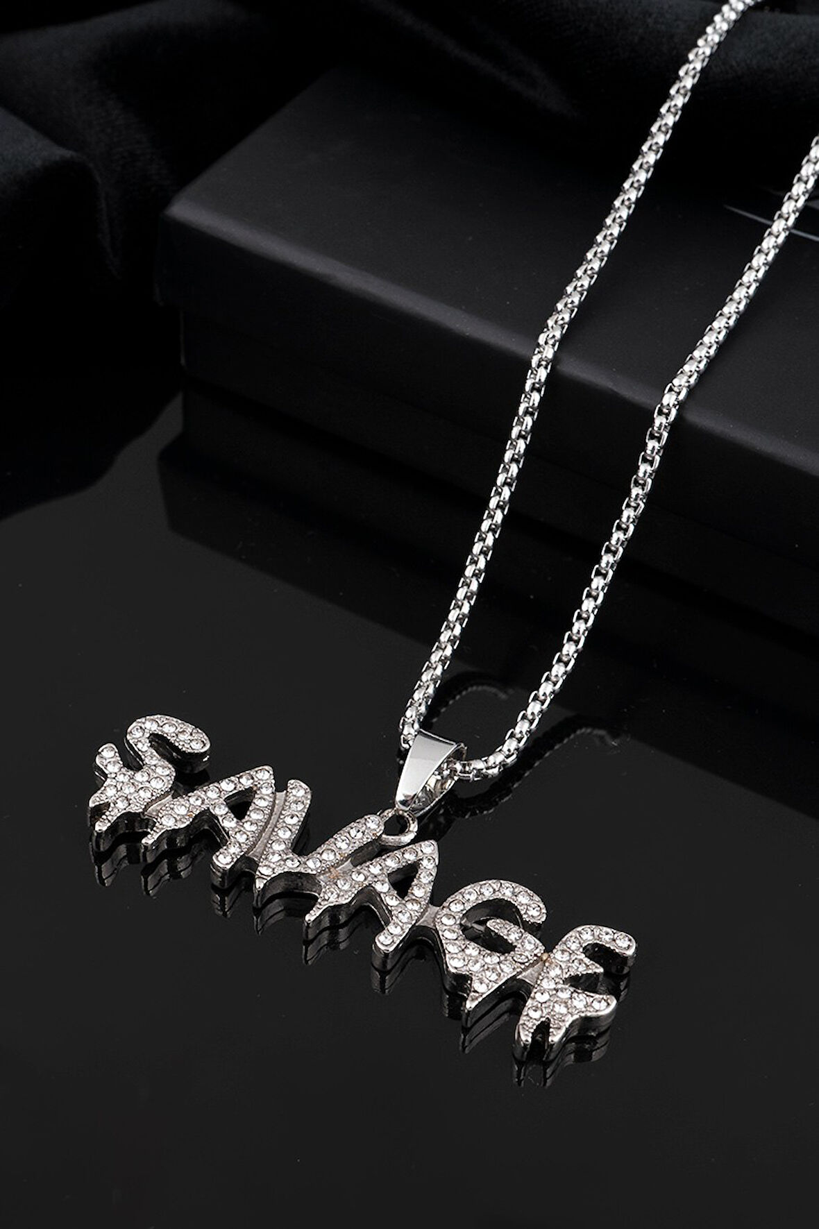 Savage Iced Out Çelik Kolye CS1164GM